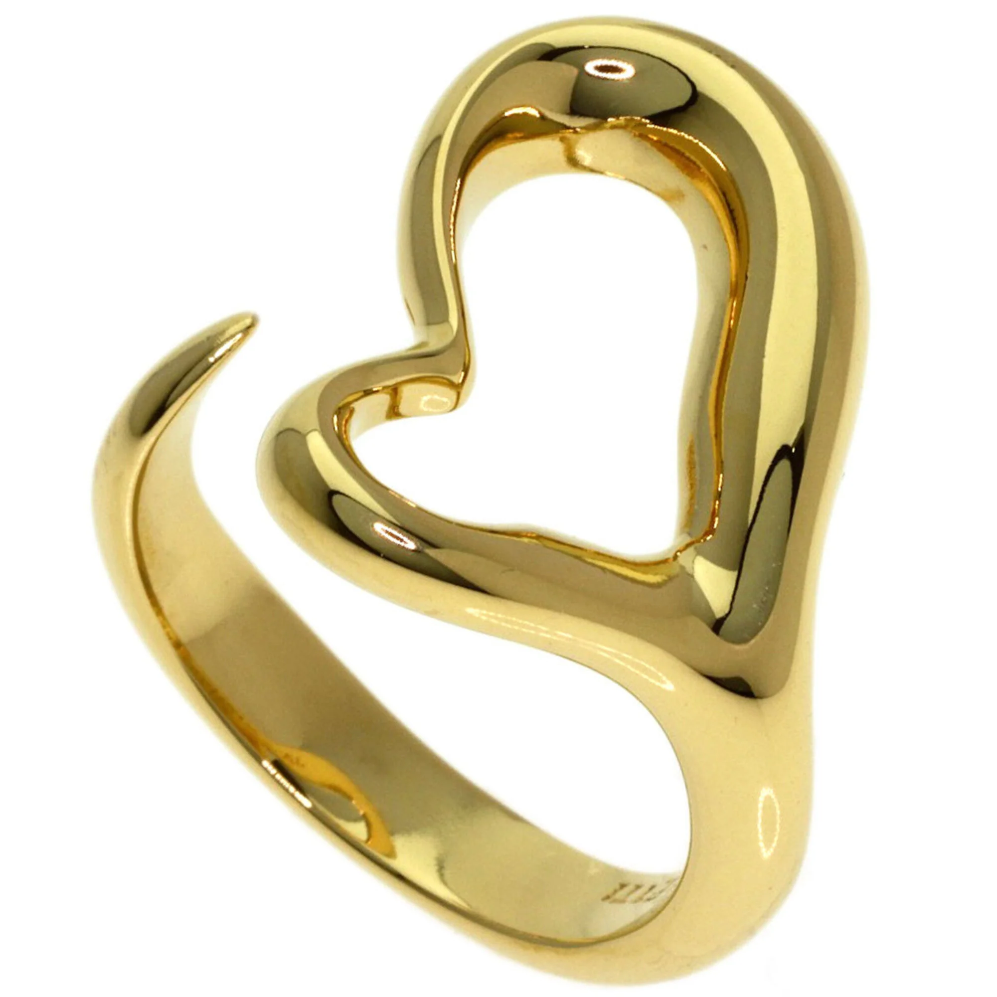 Open Heart Ring 18K Yellow Gold