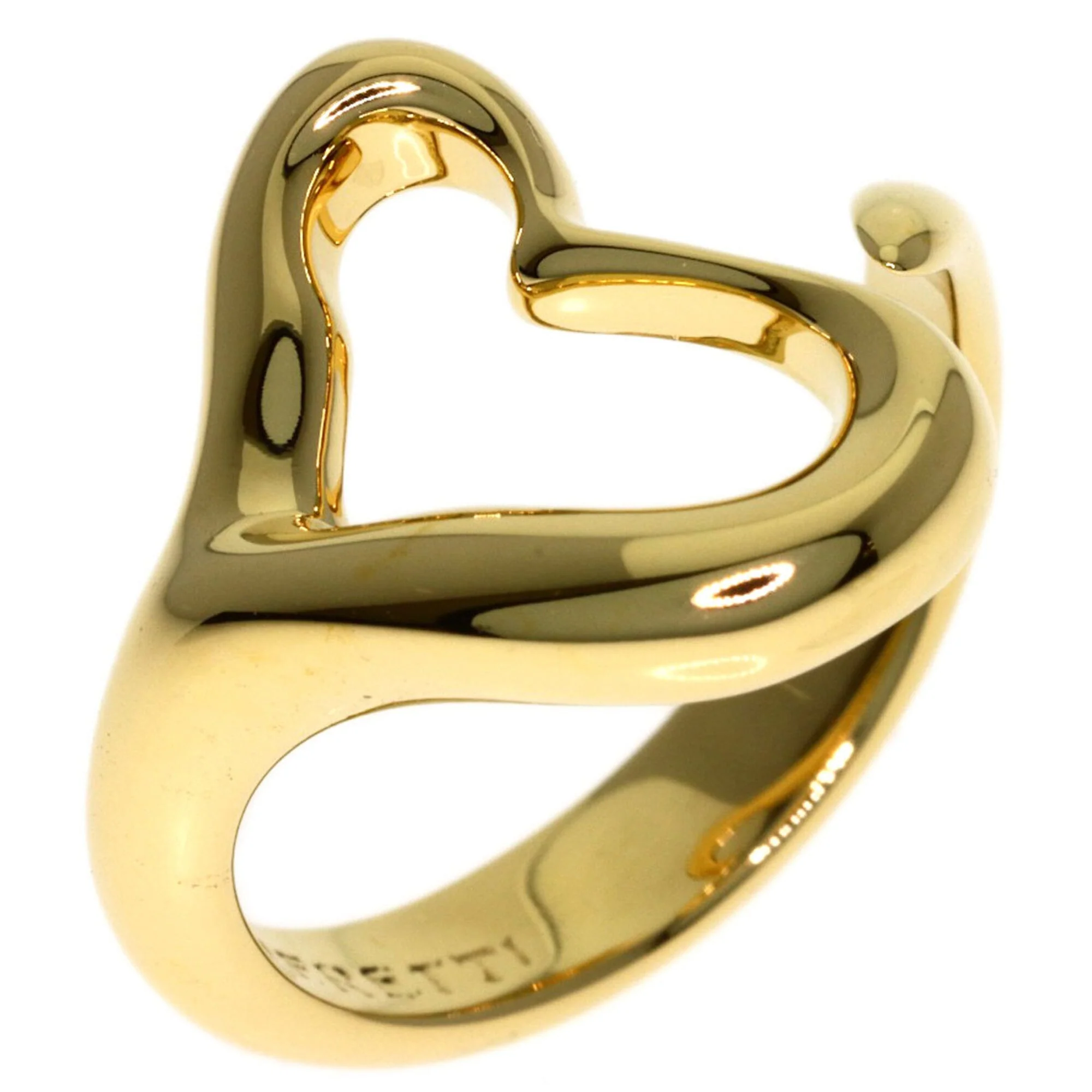 Open Heart Ring 18K Yellow Gold - Image 2