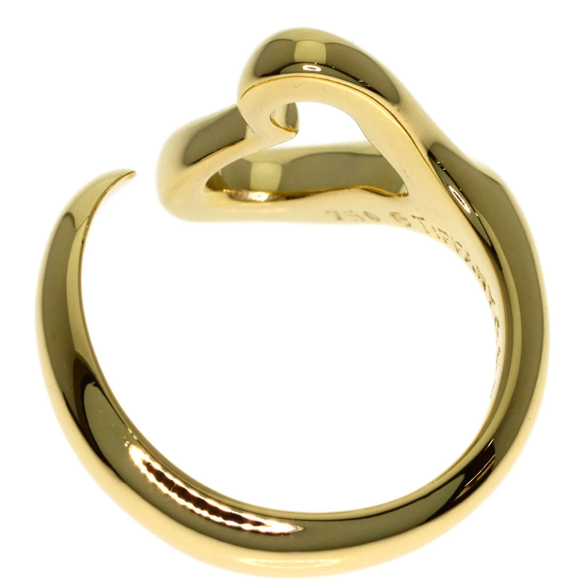 Open Heart Ring 18K Yellow Gold - Image 4