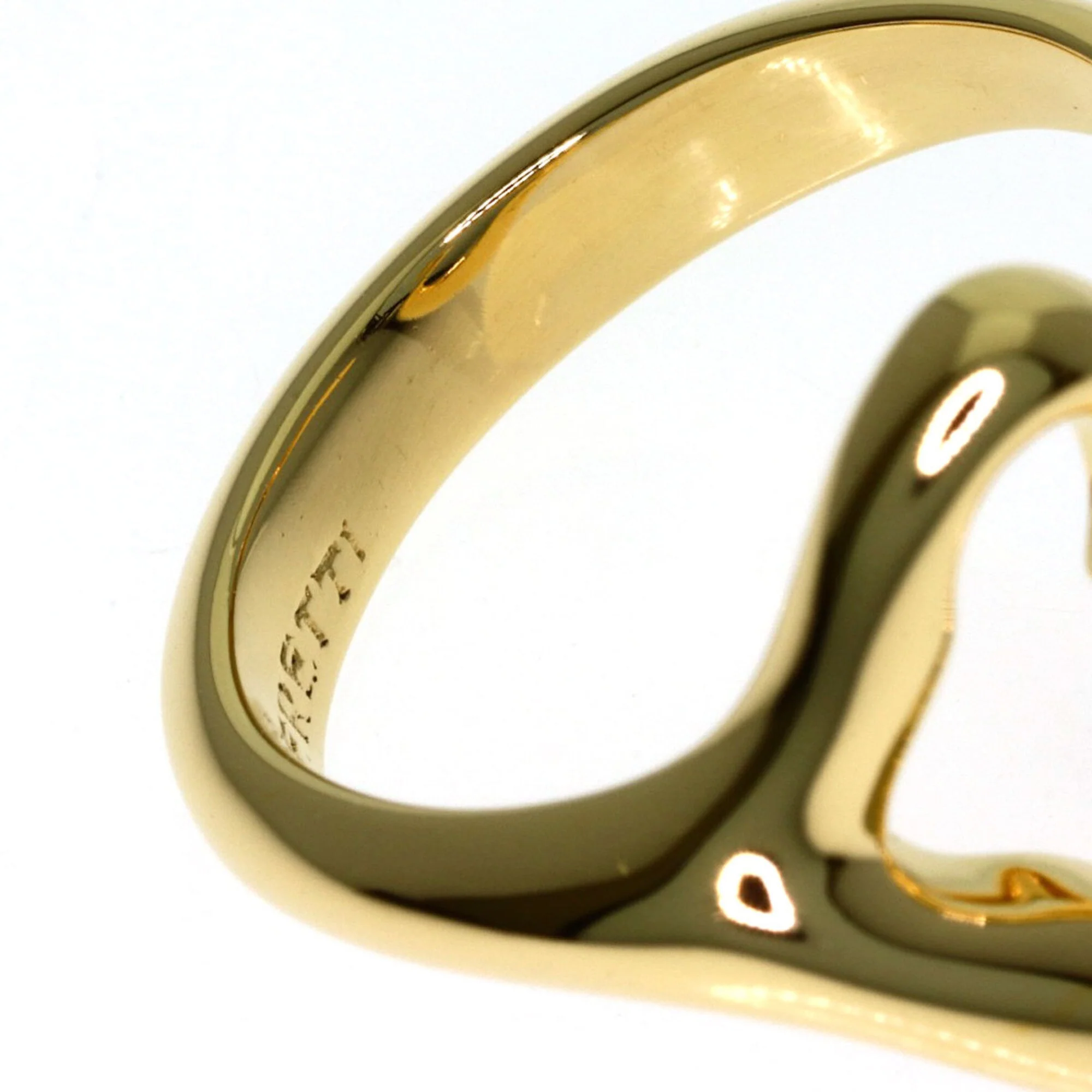 Open Heart Ring 18K Yellow Gold - Image 8