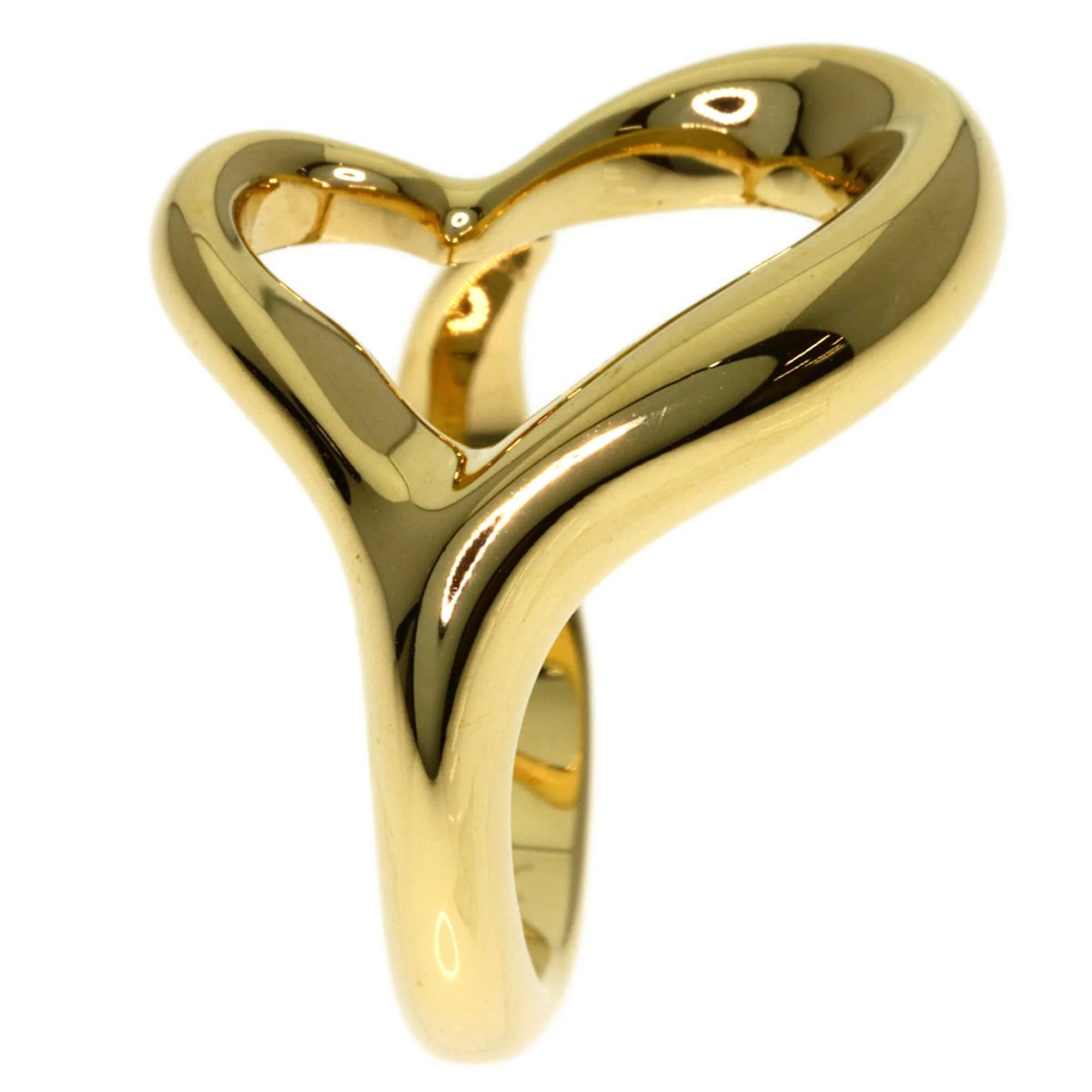 Open Heart Ring 18K Yellow Gold - Image 3