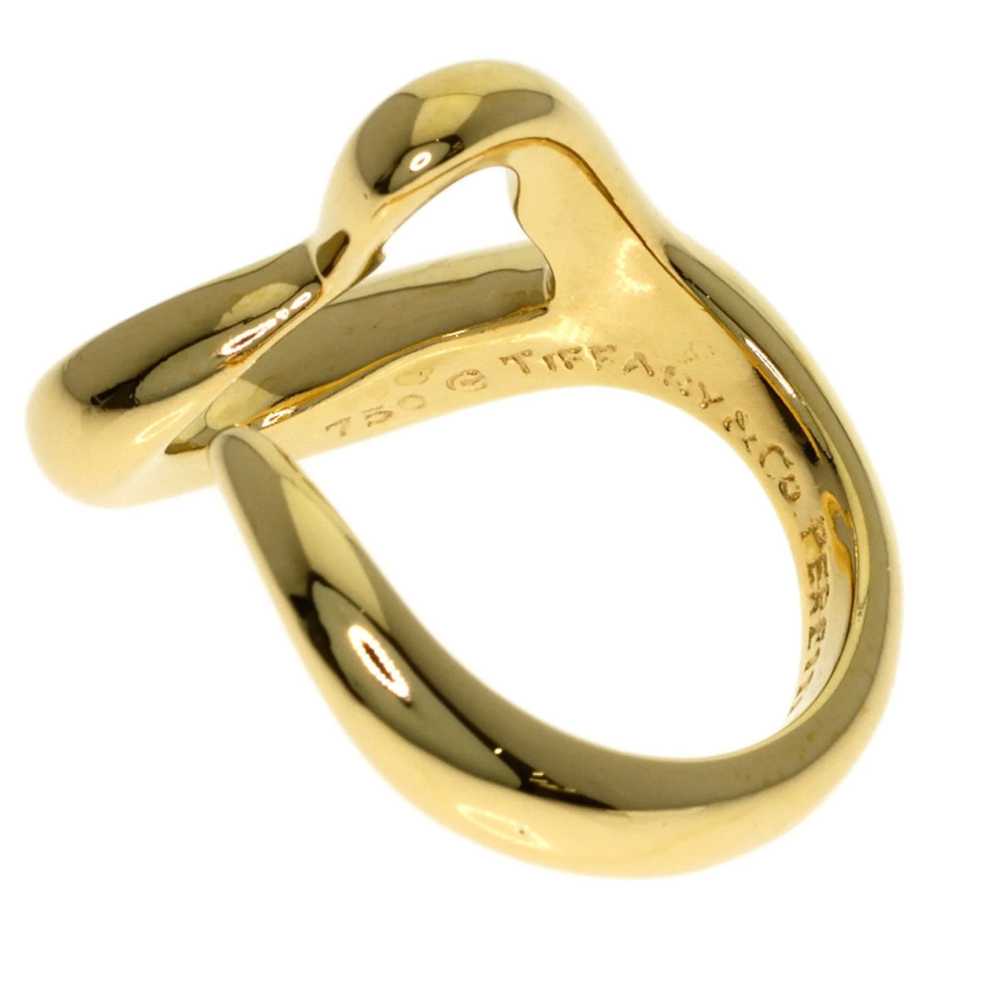Open Heart Ring 18K Yellow Gold - Image 4