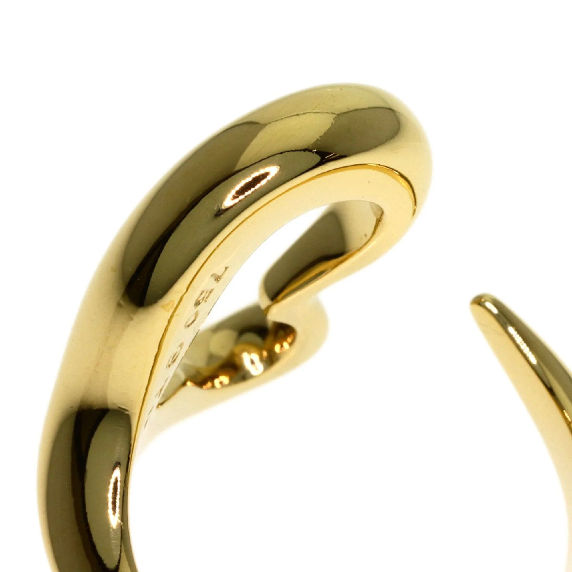 Open Heart Ring 18K Yellow Gold - Image 8