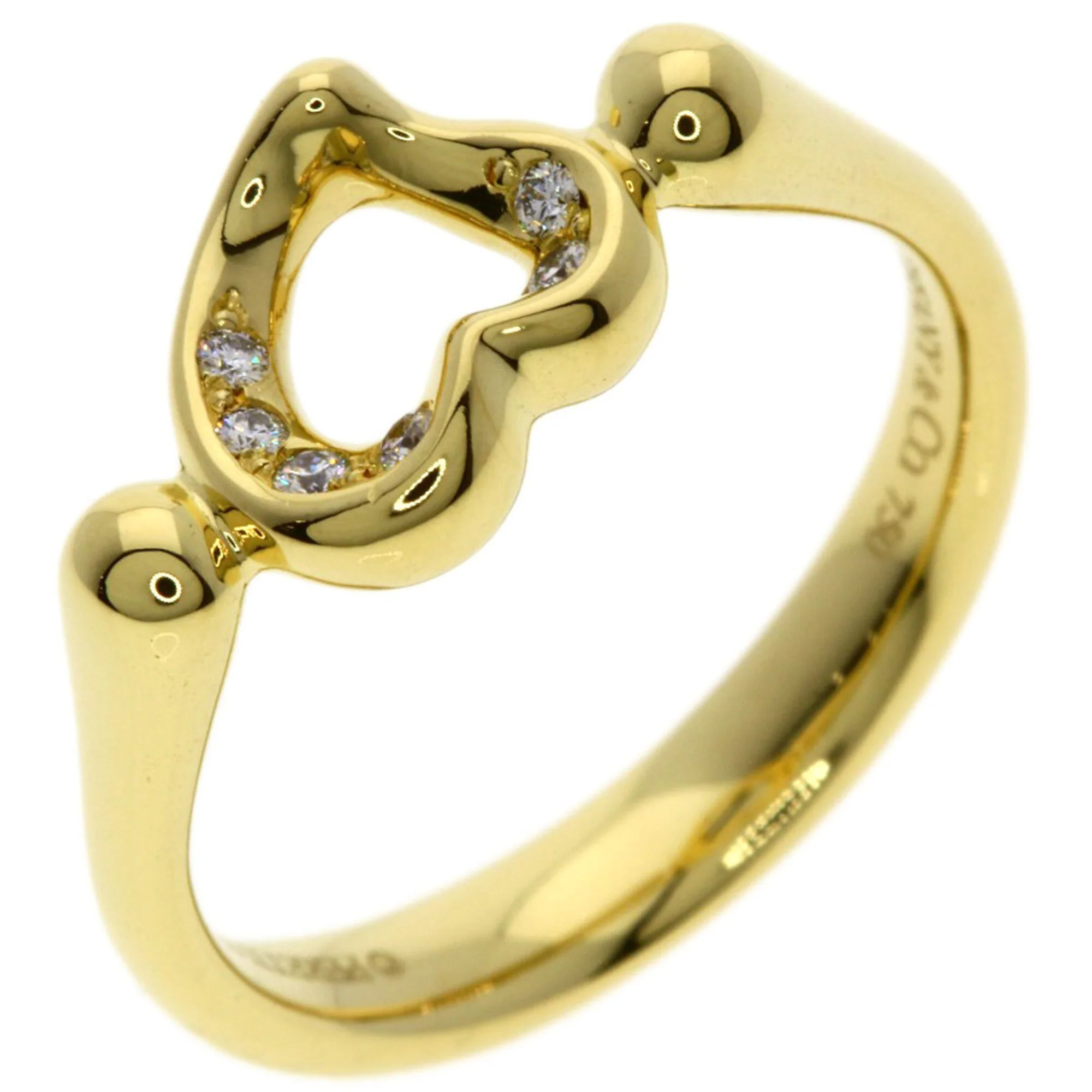 Open Heart Ring 18K Yellow Gold - Image 2