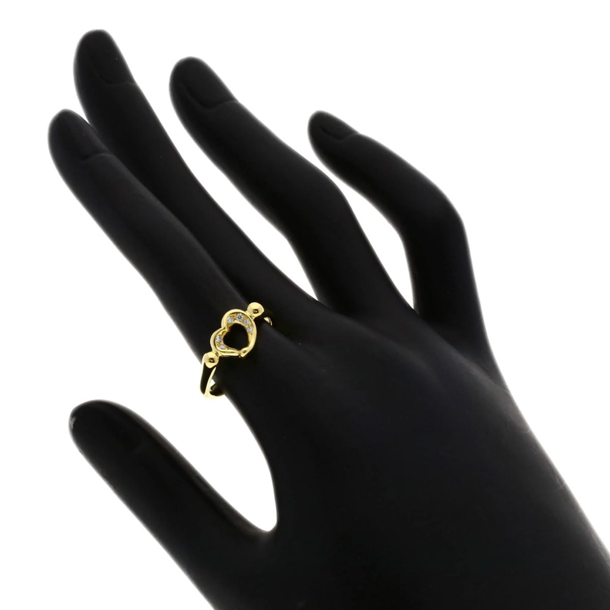 Open Heart Ring 18K Yellow Gold - Image 7