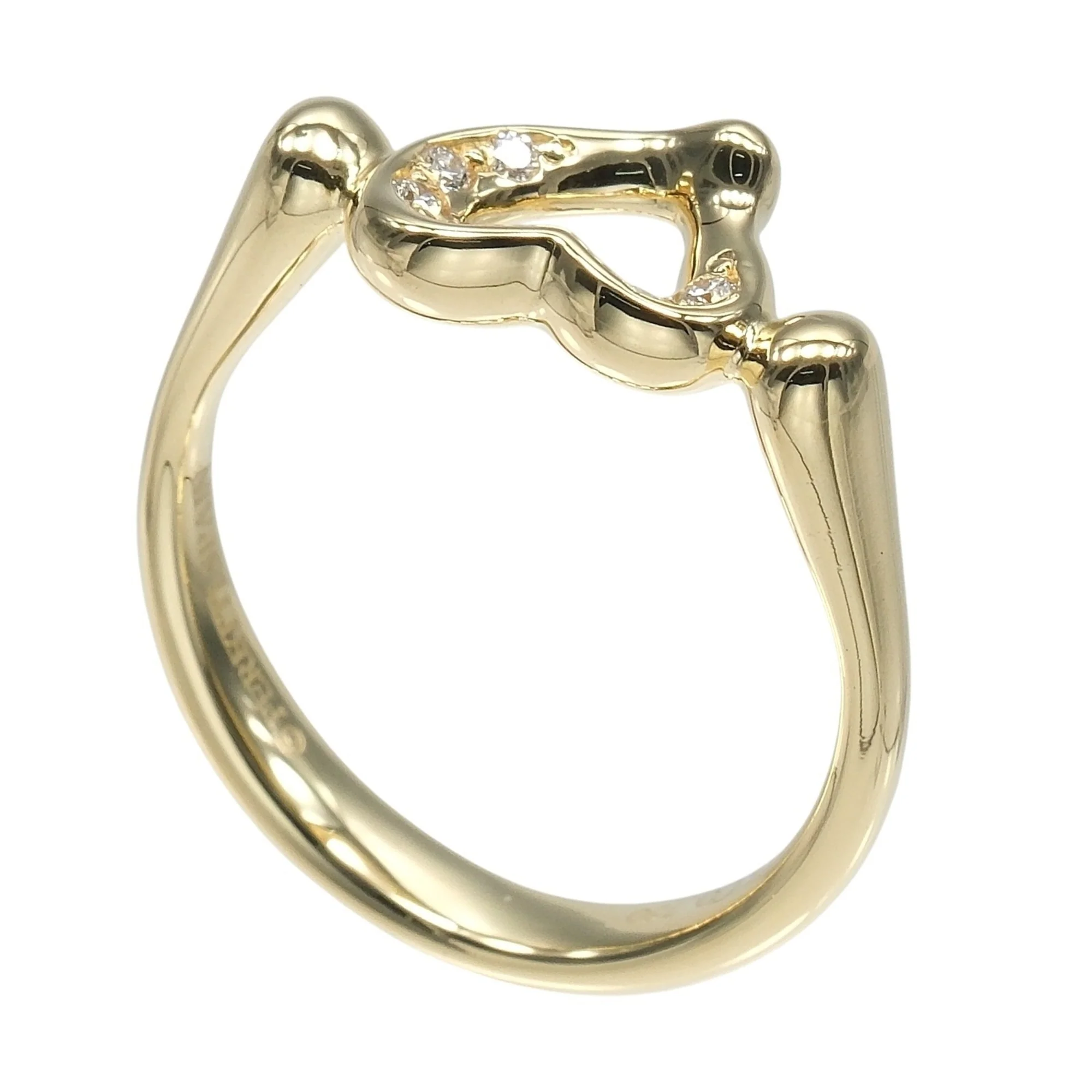 Open Heart Ring 18K Yellow Gold - Image 3