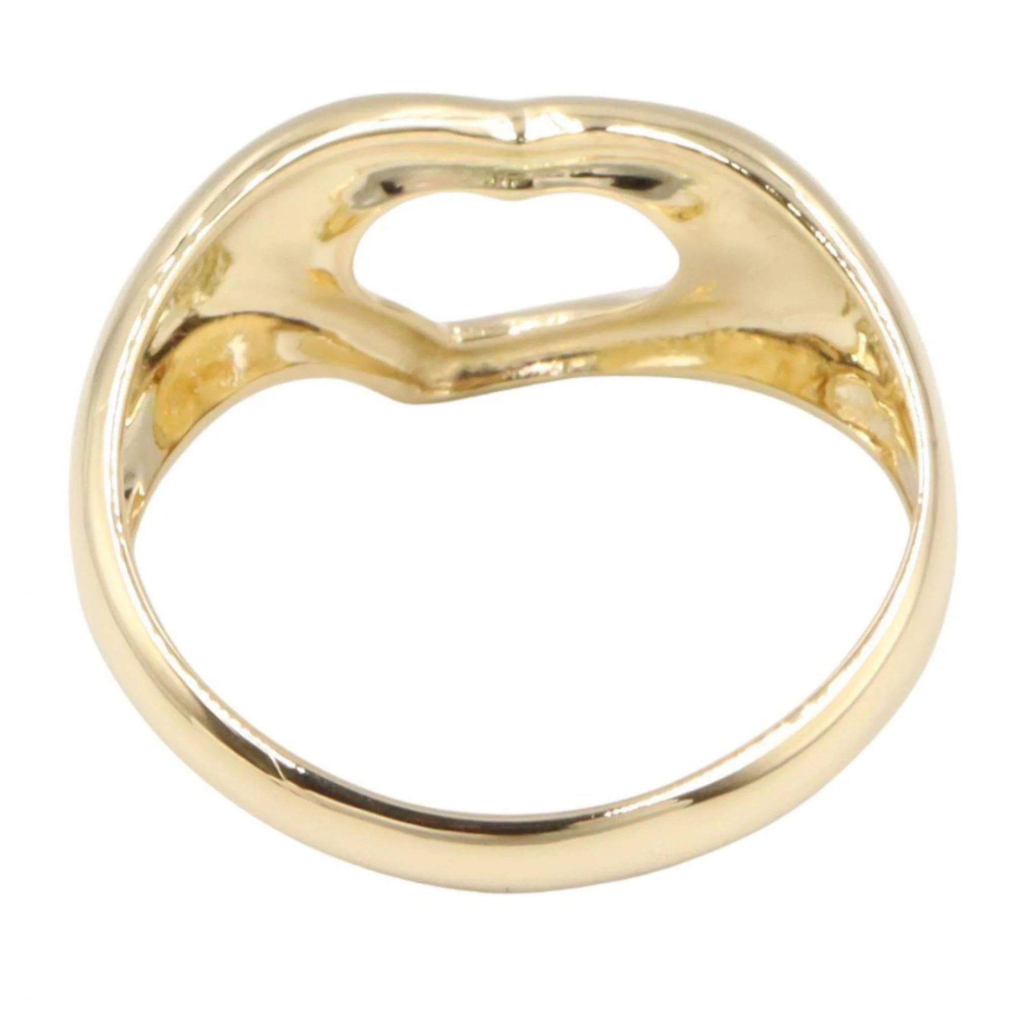 Open Heart Ring 18K Yellow Gold 14mm - Image 3