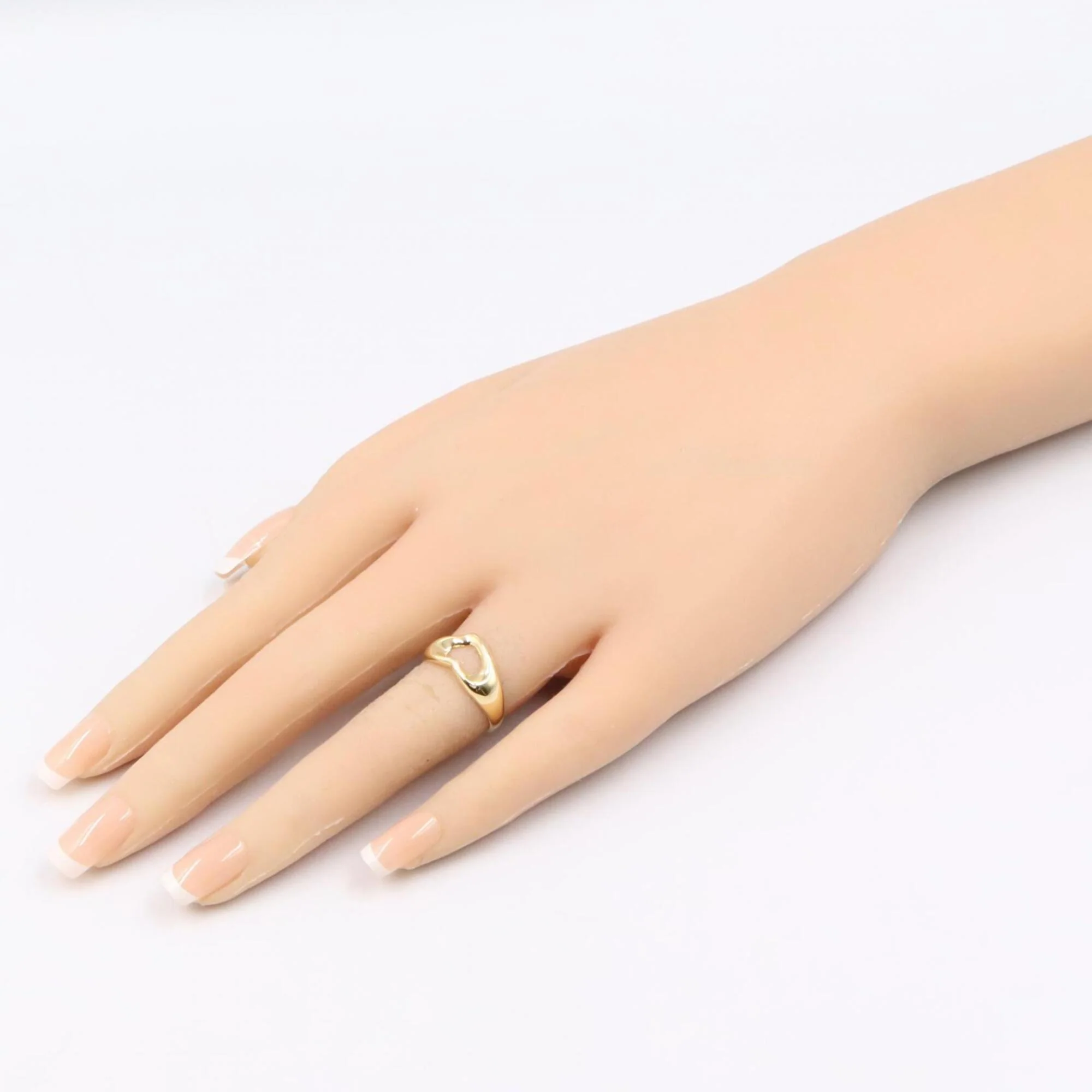 Open Heart Ring 18K Yellow Gold 14mm - Image 7