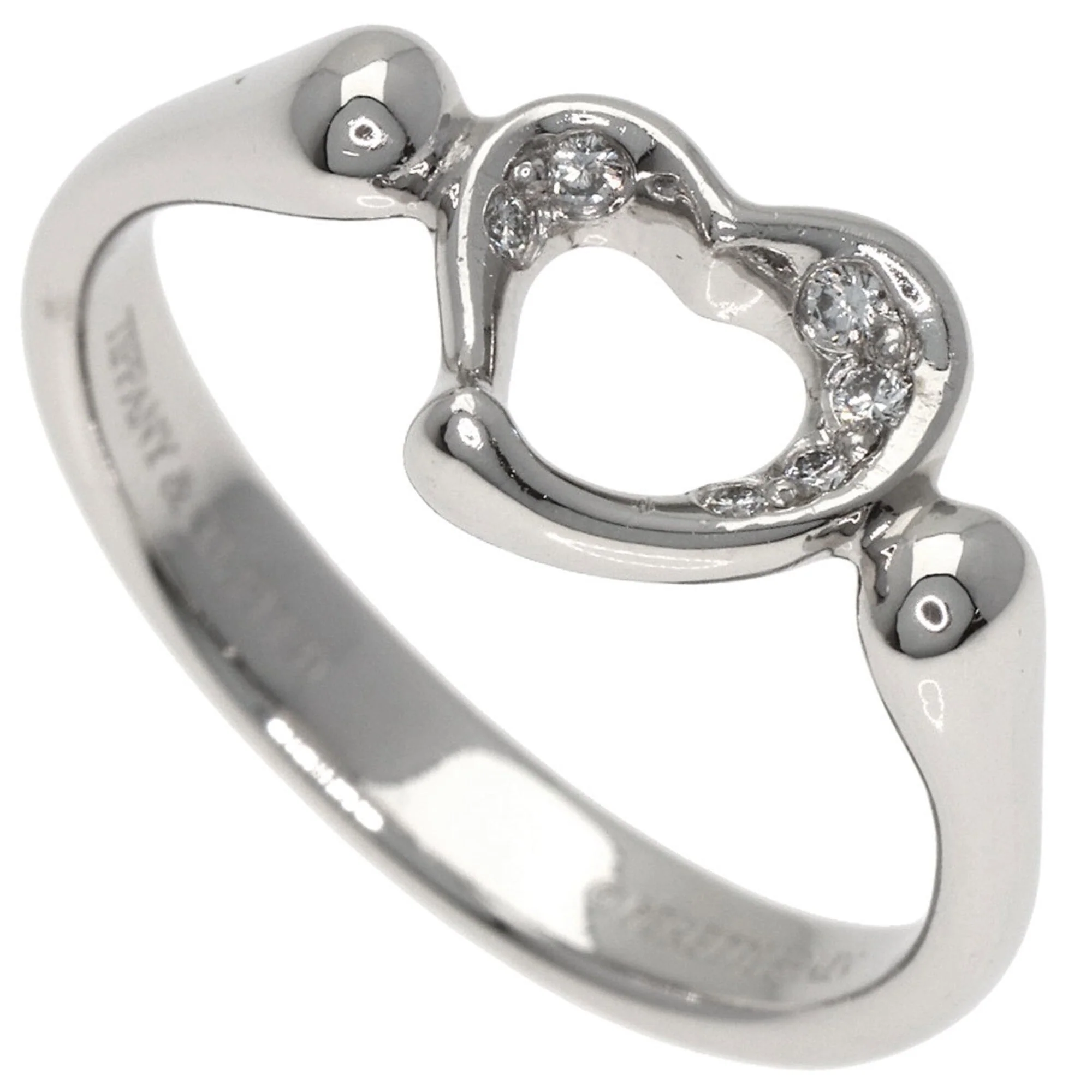 Open Heart Ring Platinum