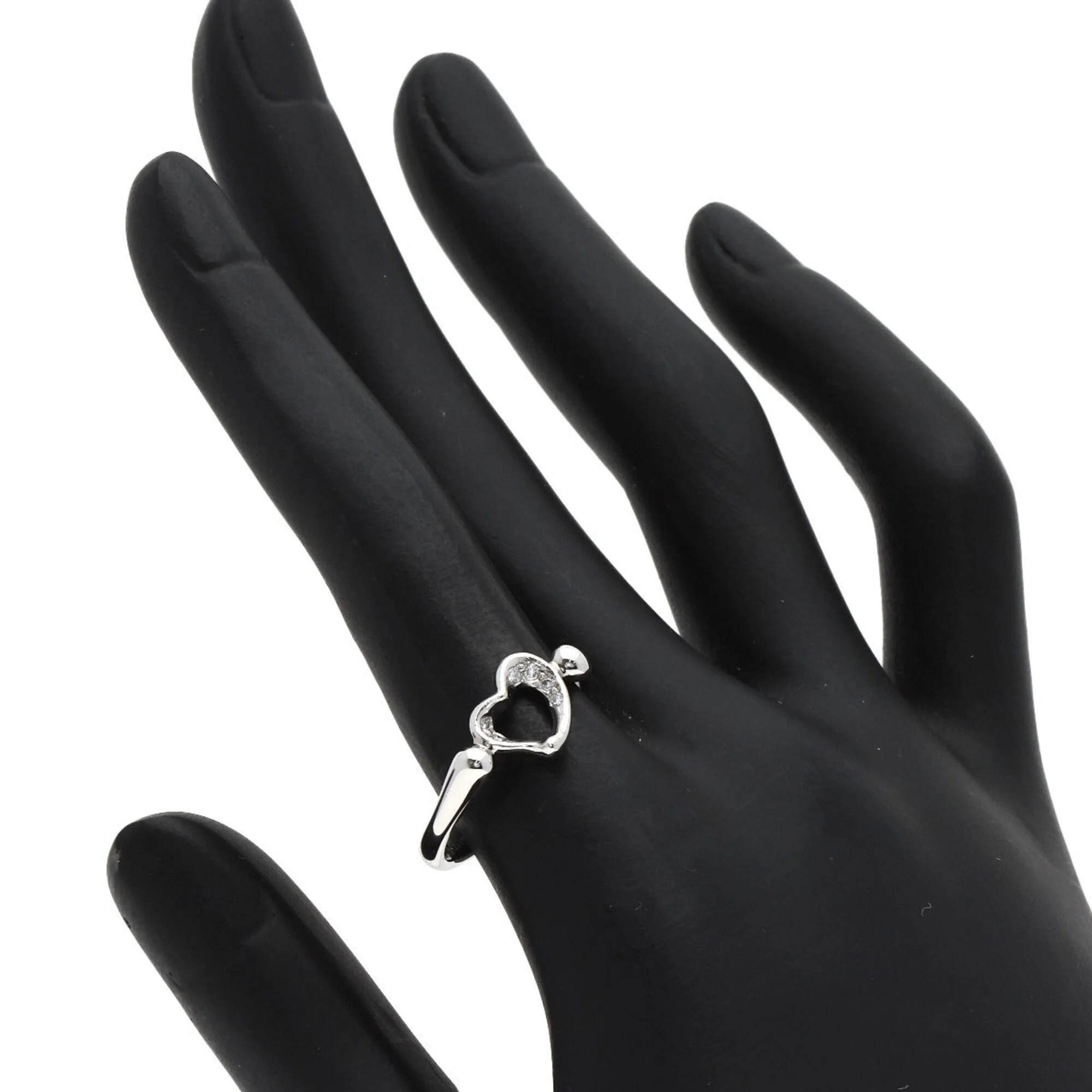 Open Heart Ring Platinum - Image 6