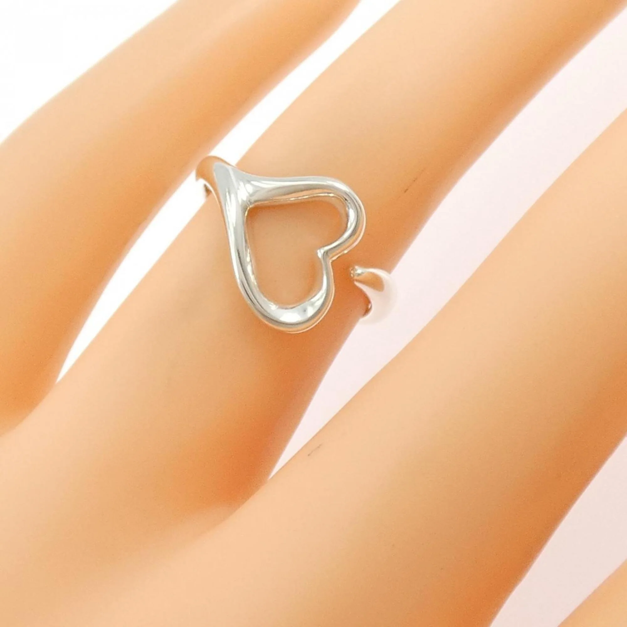 Open Heart Ring Sterling Silver - Image 4