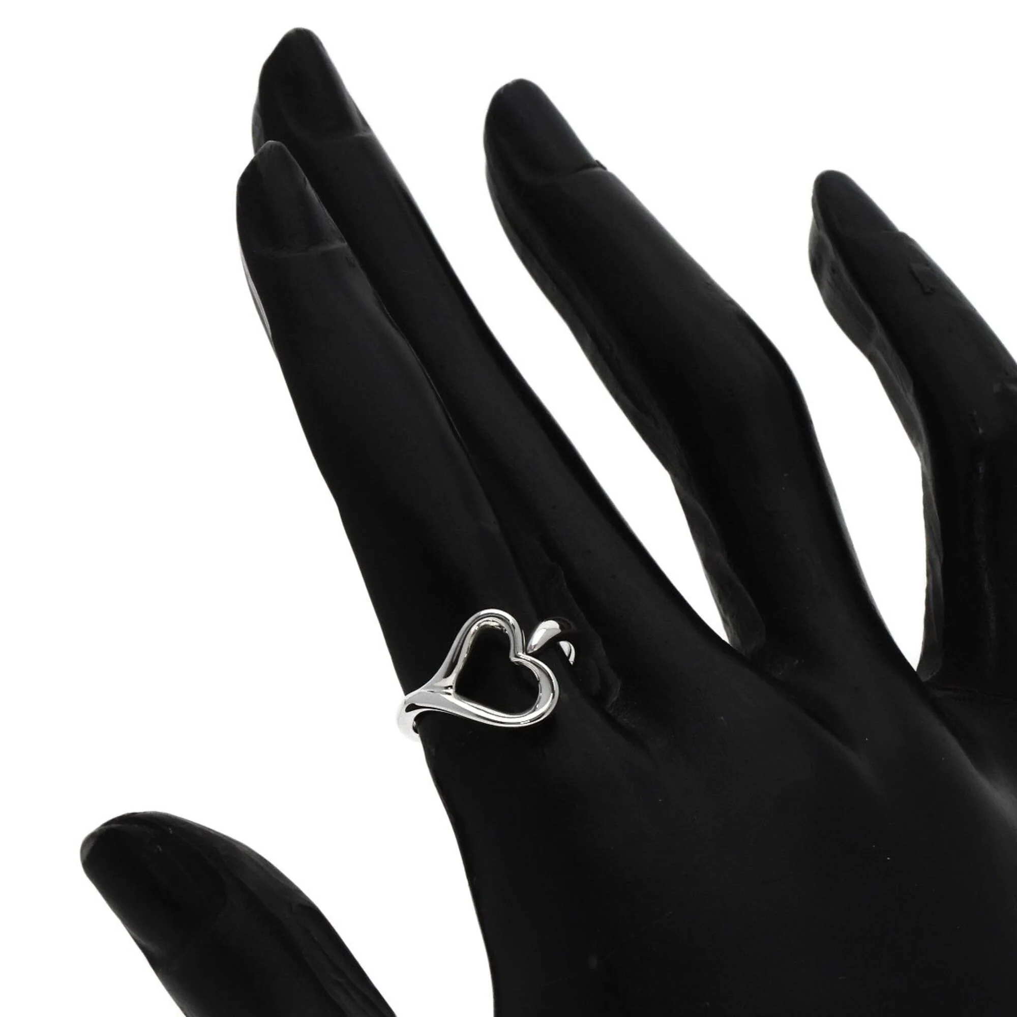 Open Heart Ring Sterling Silver - Image 6