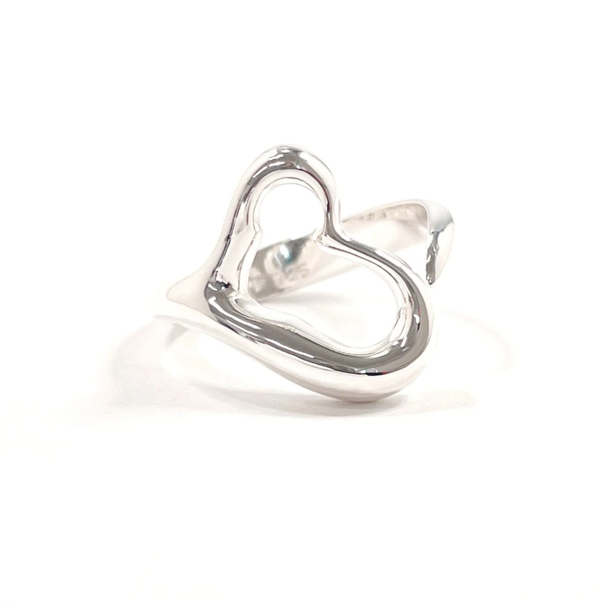 Open Heart Ring Sterling Silver 15.7mm