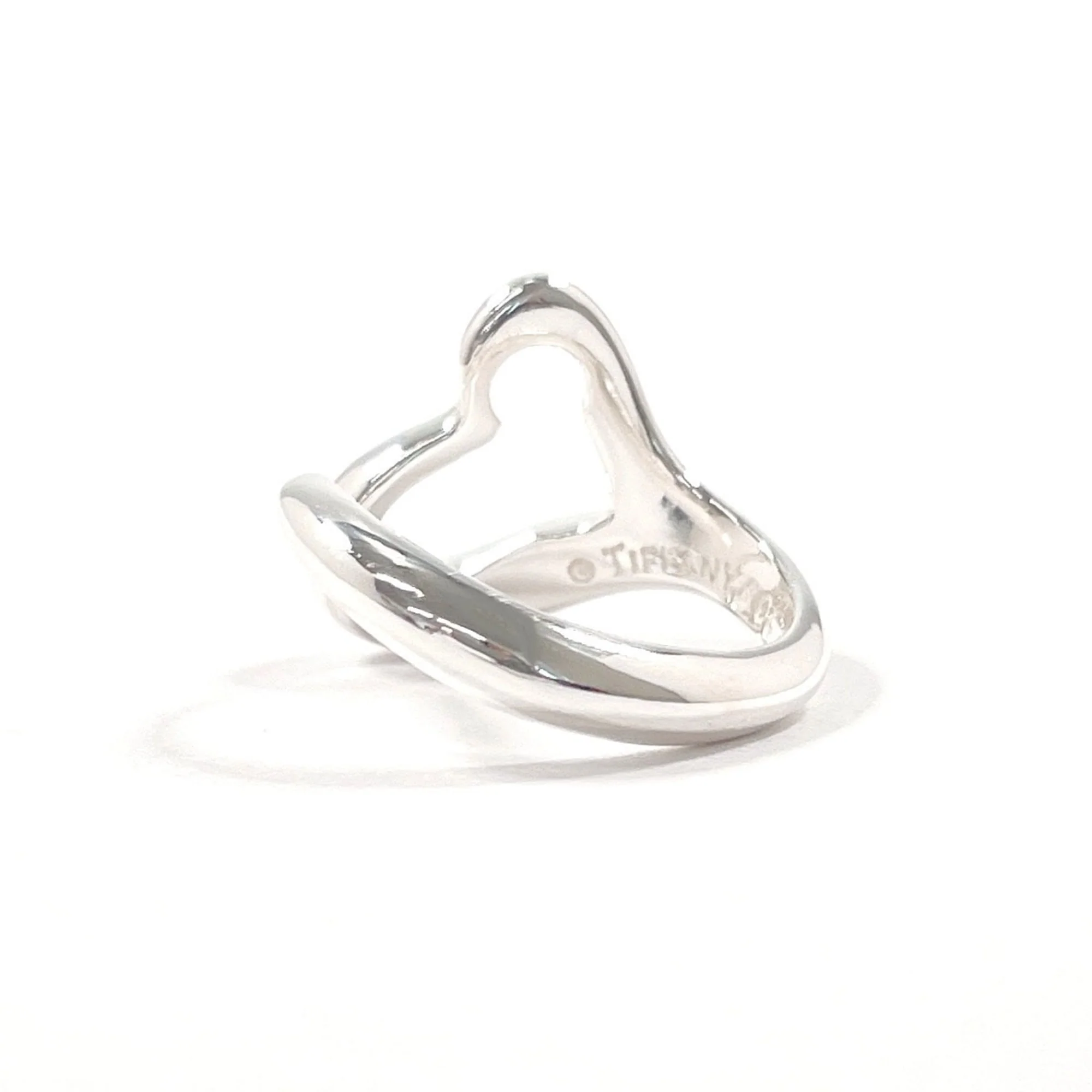 Open Heart Ring Sterling Silver 15.7mm - Image 2