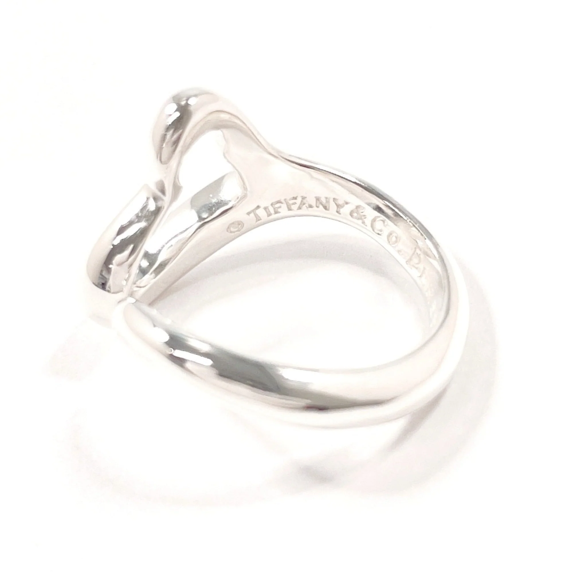 Open Heart Ring Sterling Silver 15.7mm - Image 3