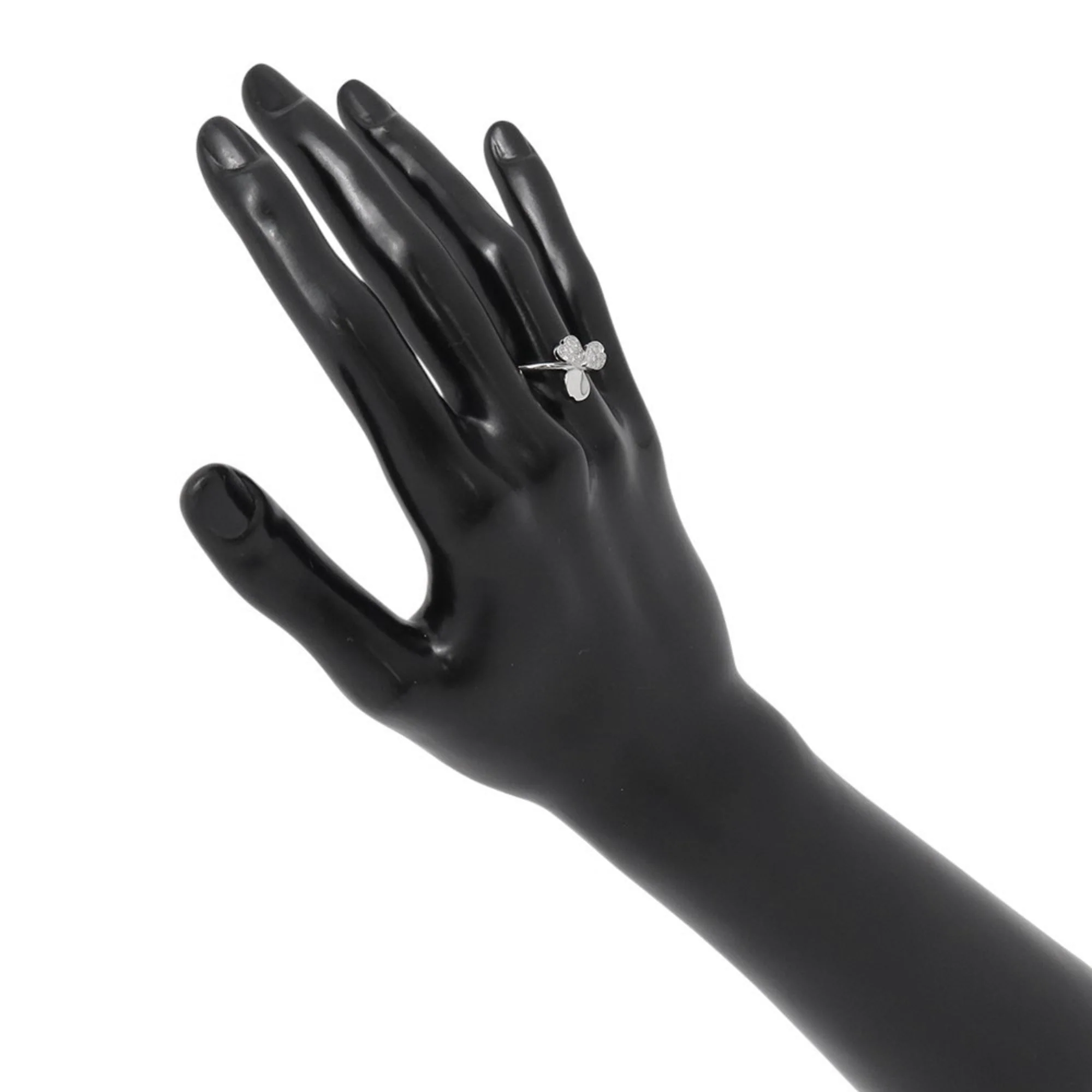 Paper Flower Ring Platinum with Diamond - Image 4