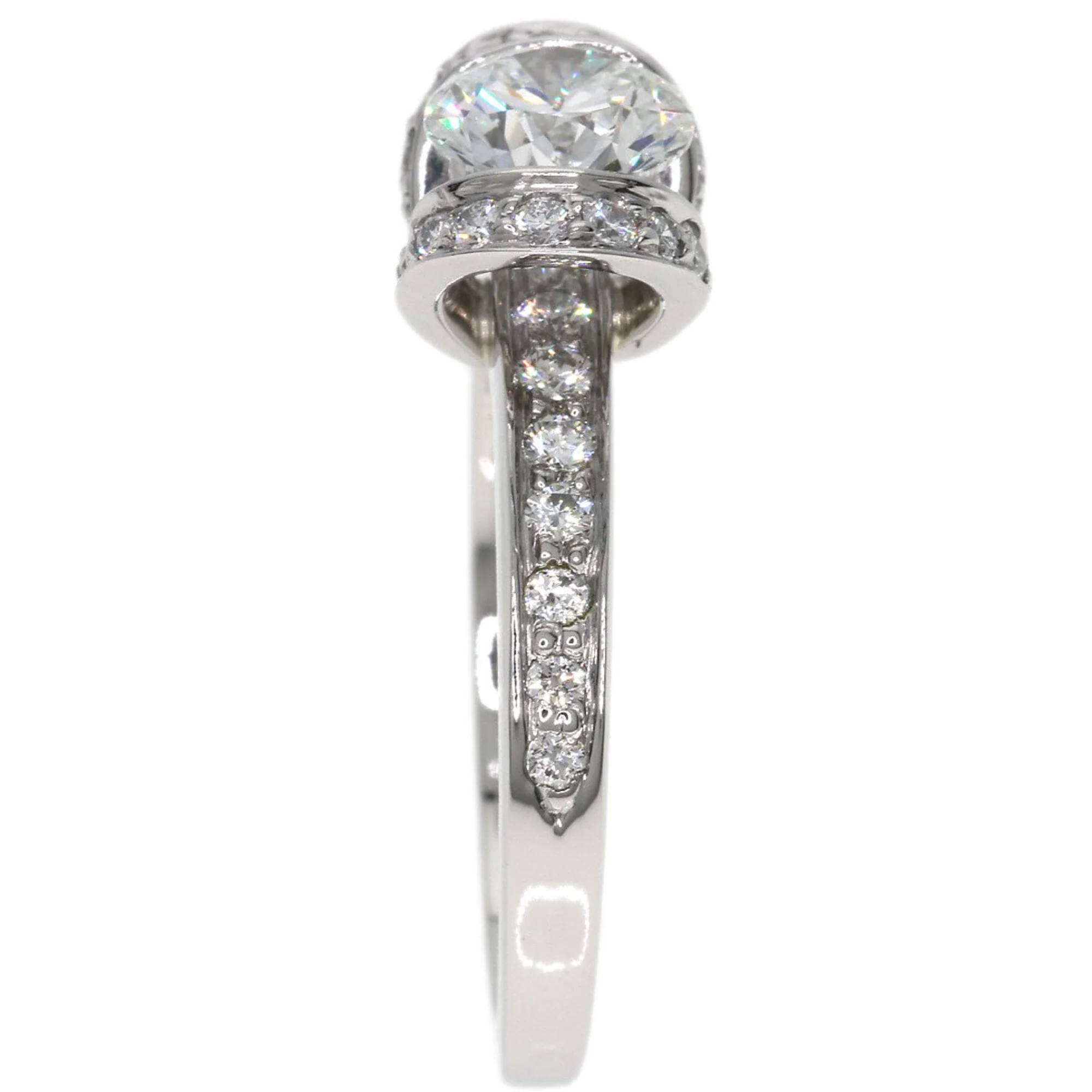 Ribbon Ring Platinum with Diamond - Image 3