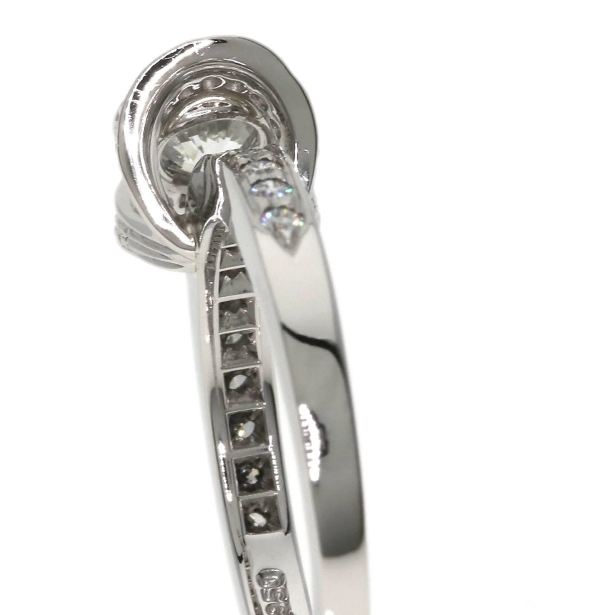 Ribbon Ring Platinum with Diamond - Image 8