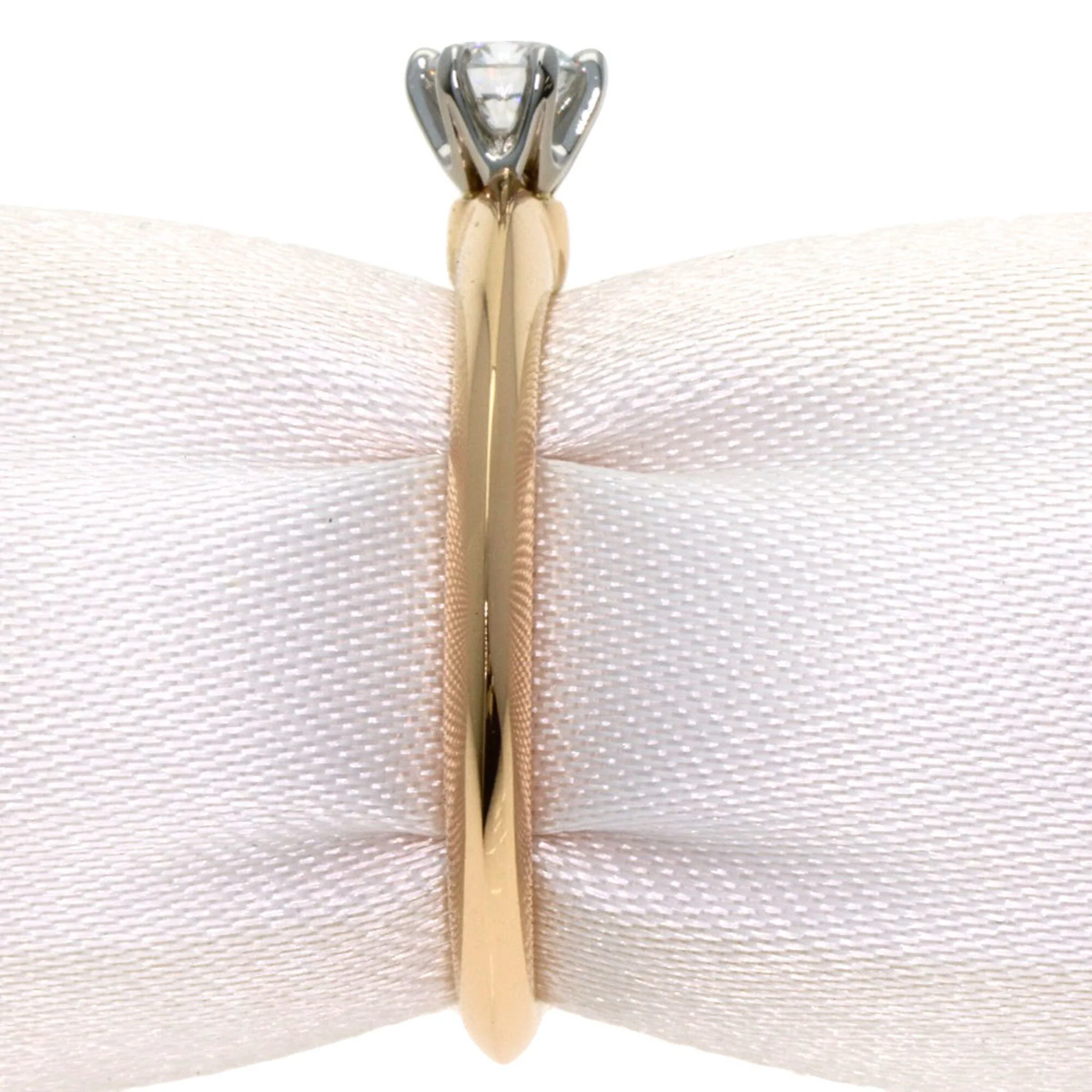 Ring 18K Rose Gold and Platinum with Diamond - Image 3