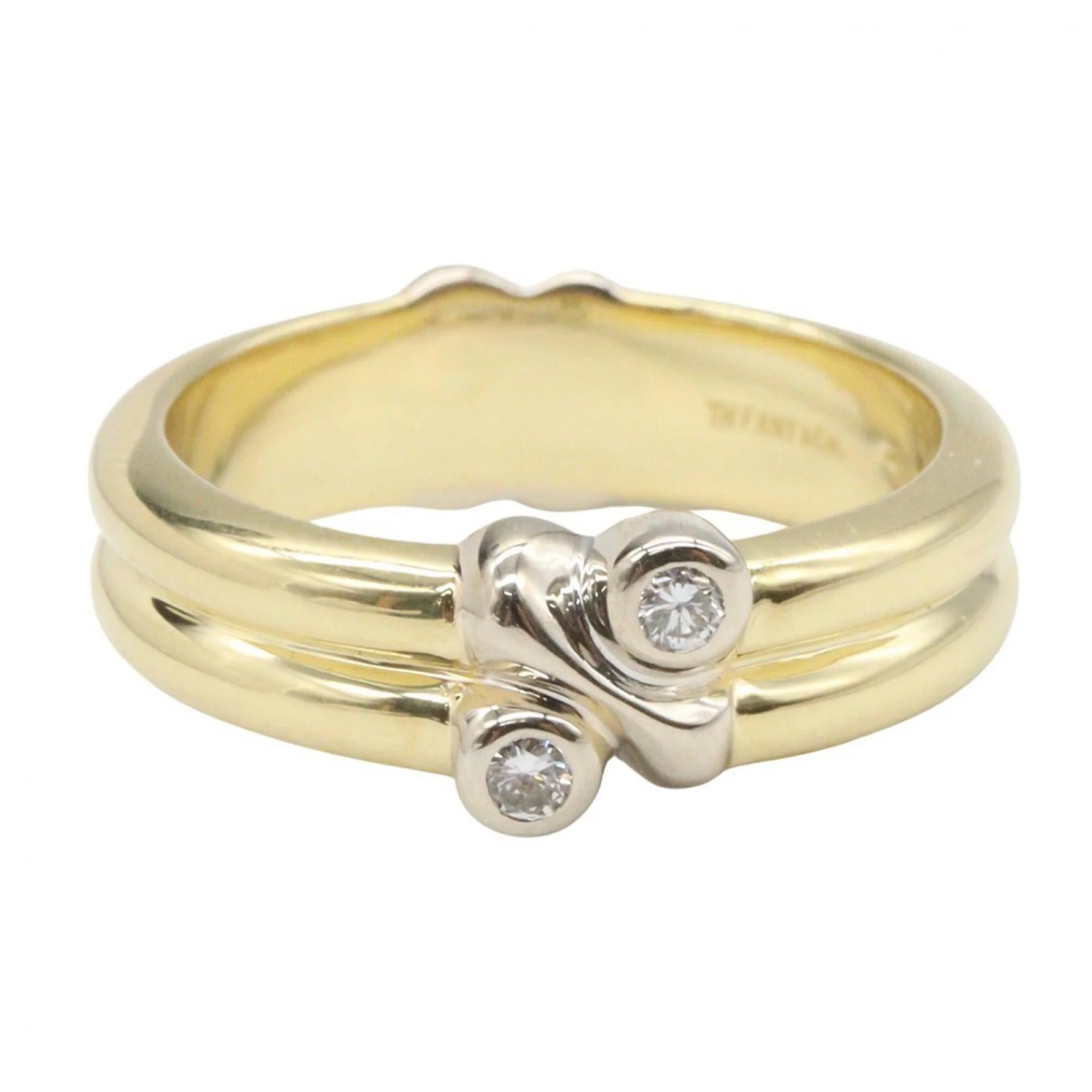 Ring 18K White Gold and 18K Yellow Gold with Diamond - Image 2