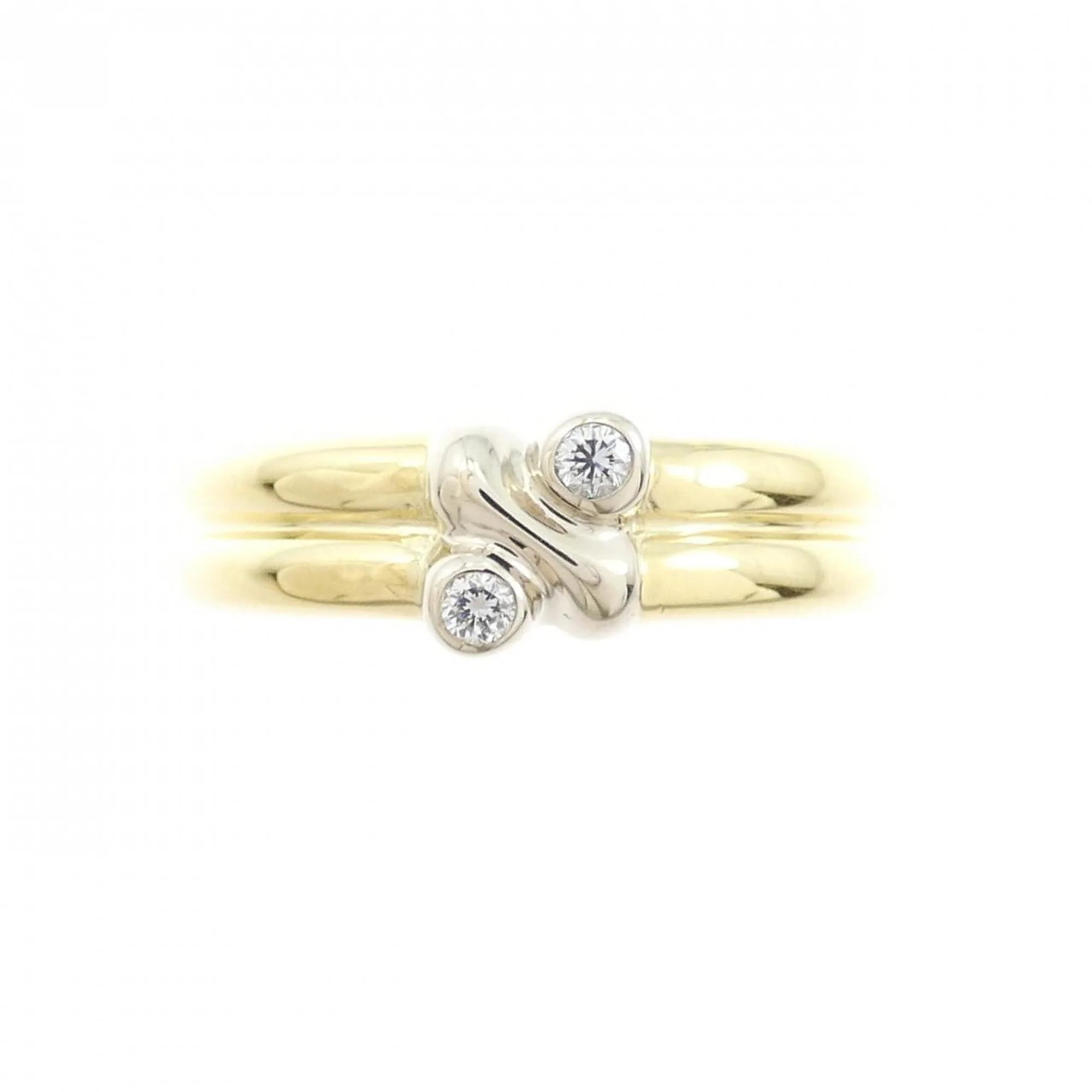 Ring 18K White Gold and 18K Yellow Gold with Diamond - Image 2