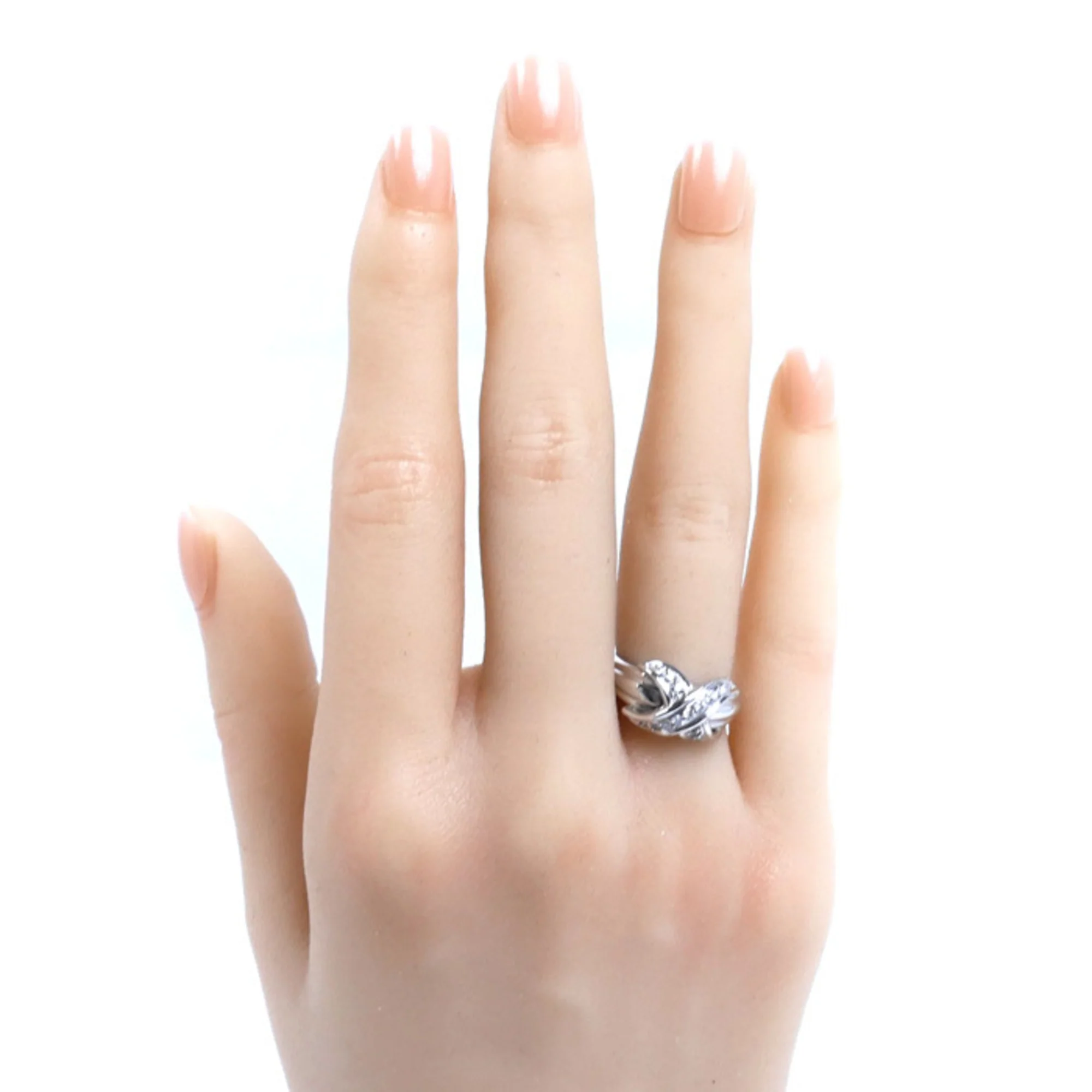 Ring 18K White Gold with Diamonds - Image 7