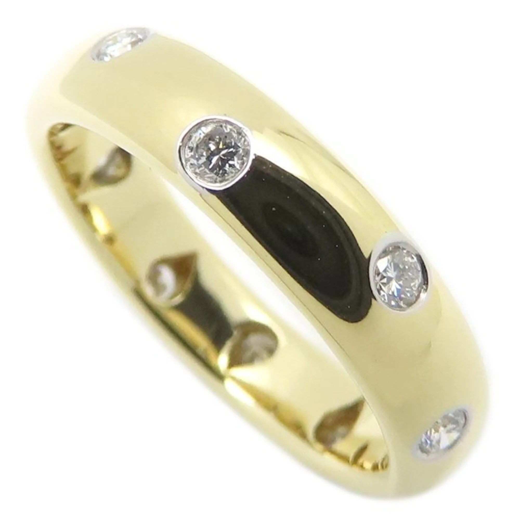 Ring 18K Yellow Gold and Platinum With Diamond - Image 2