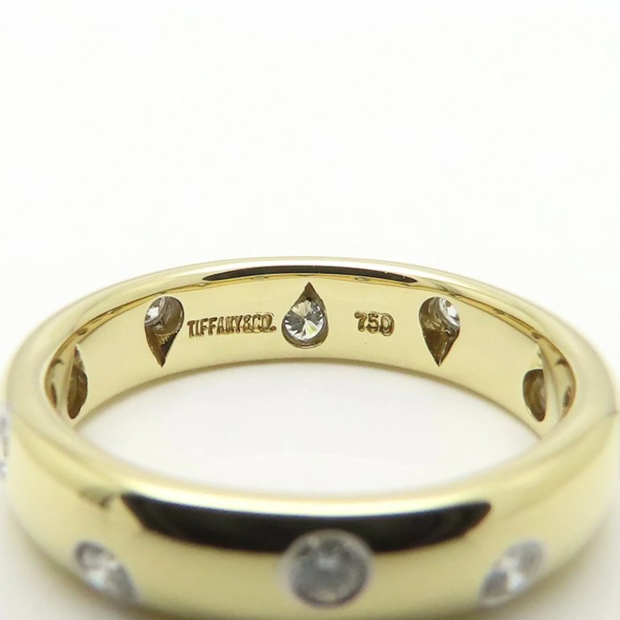Ring 18K Yellow Gold and Platinum With Diamond - Image 6