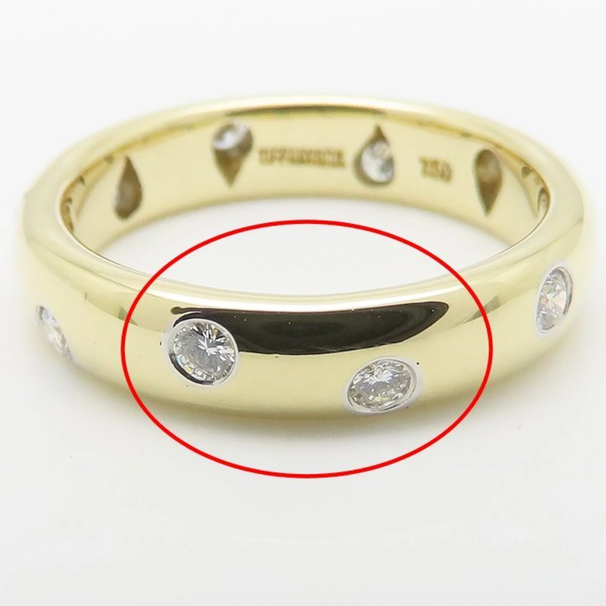 Ring 18K Yellow Gold and Platinum With Diamond - Image 7