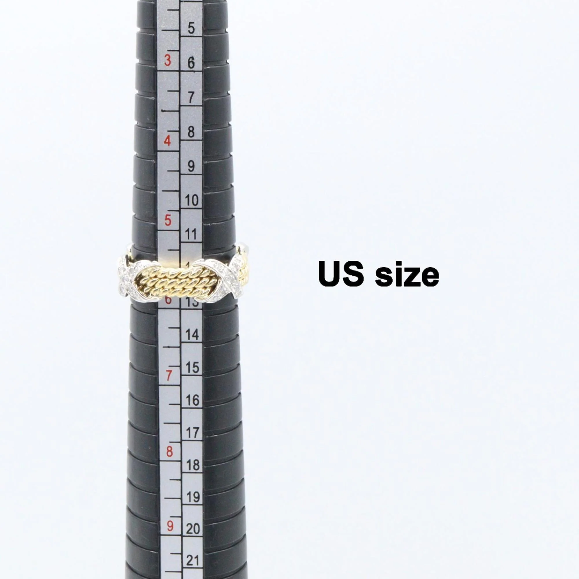 Ring Platinum and 18K Yellow Gold with Diamond - Image 6