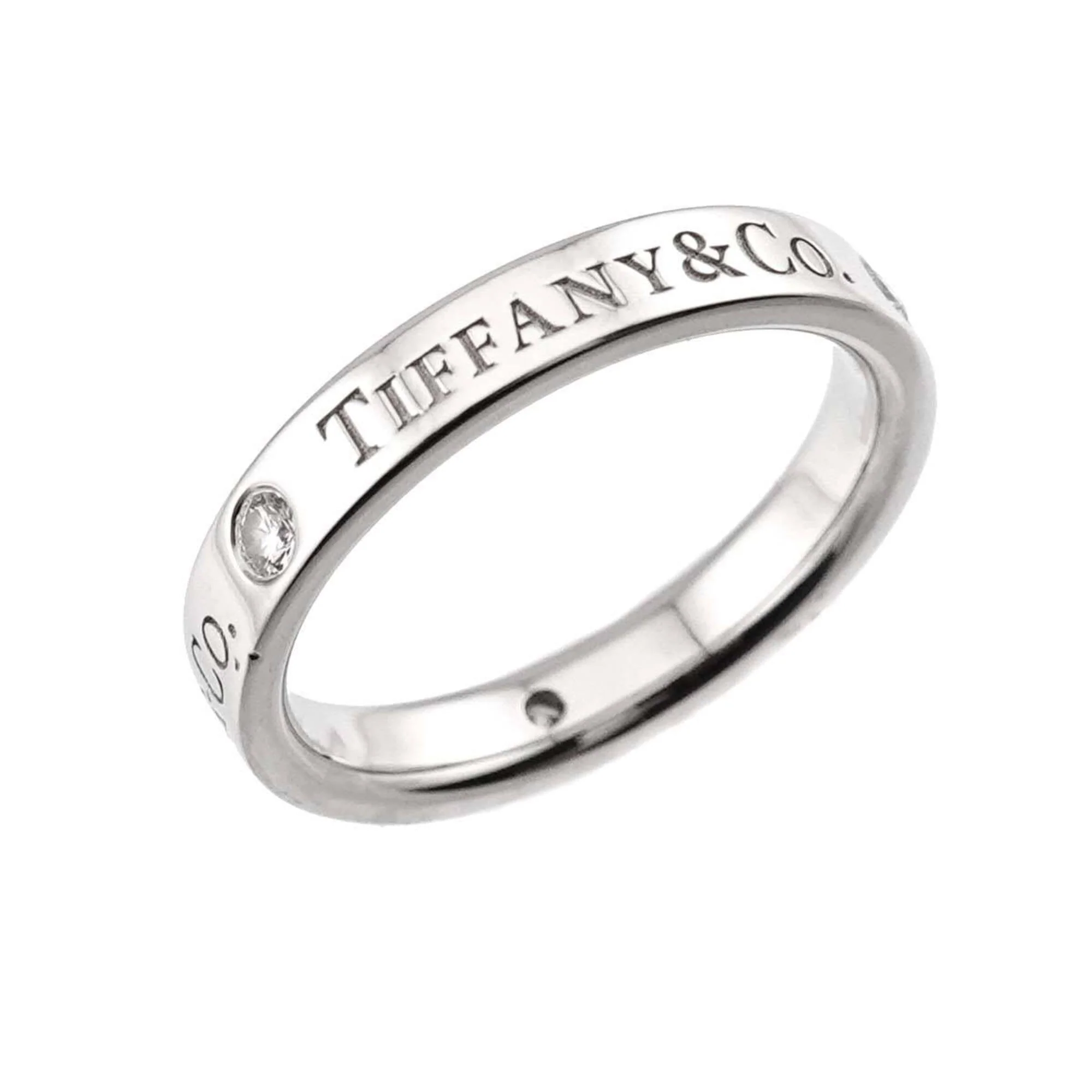 Ring Platinum With 3 Diamonds - Image 4