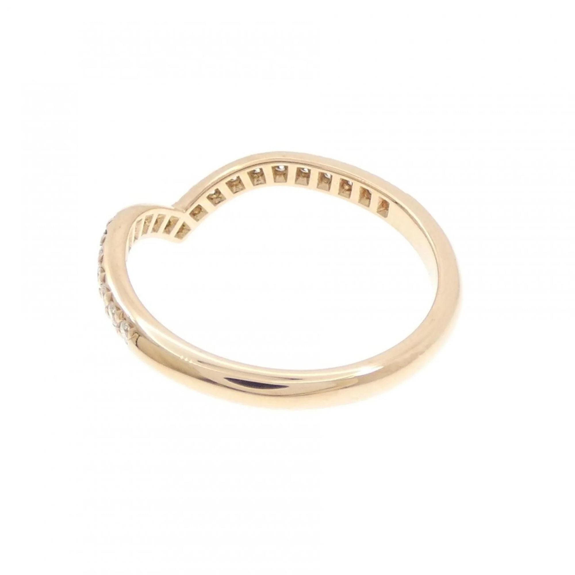 Soleste V Ring 18K Rose Gold with Diamonds Half Eternity - Image 3