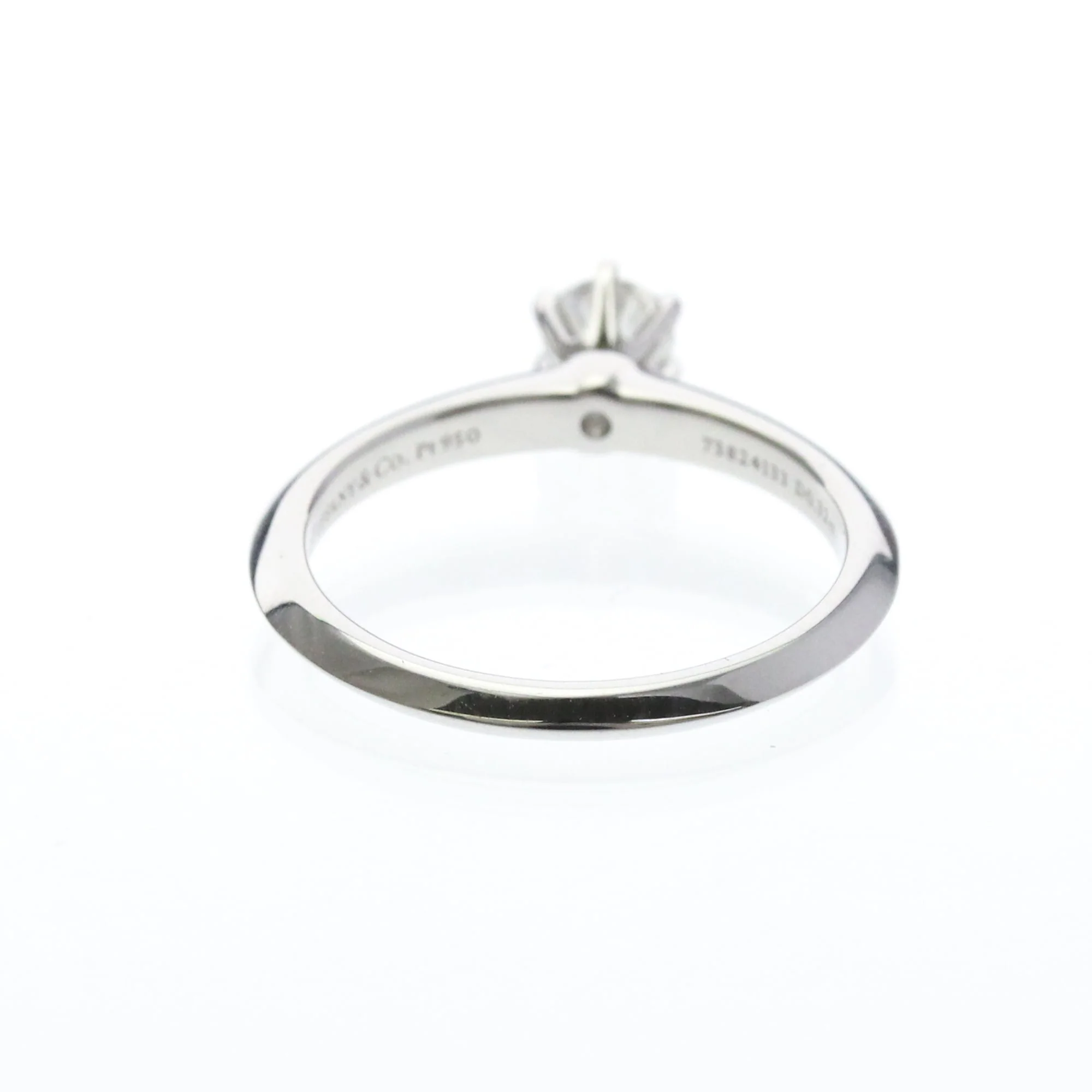 Solitaire Band Ring Platinum with Diamond - Image 3
