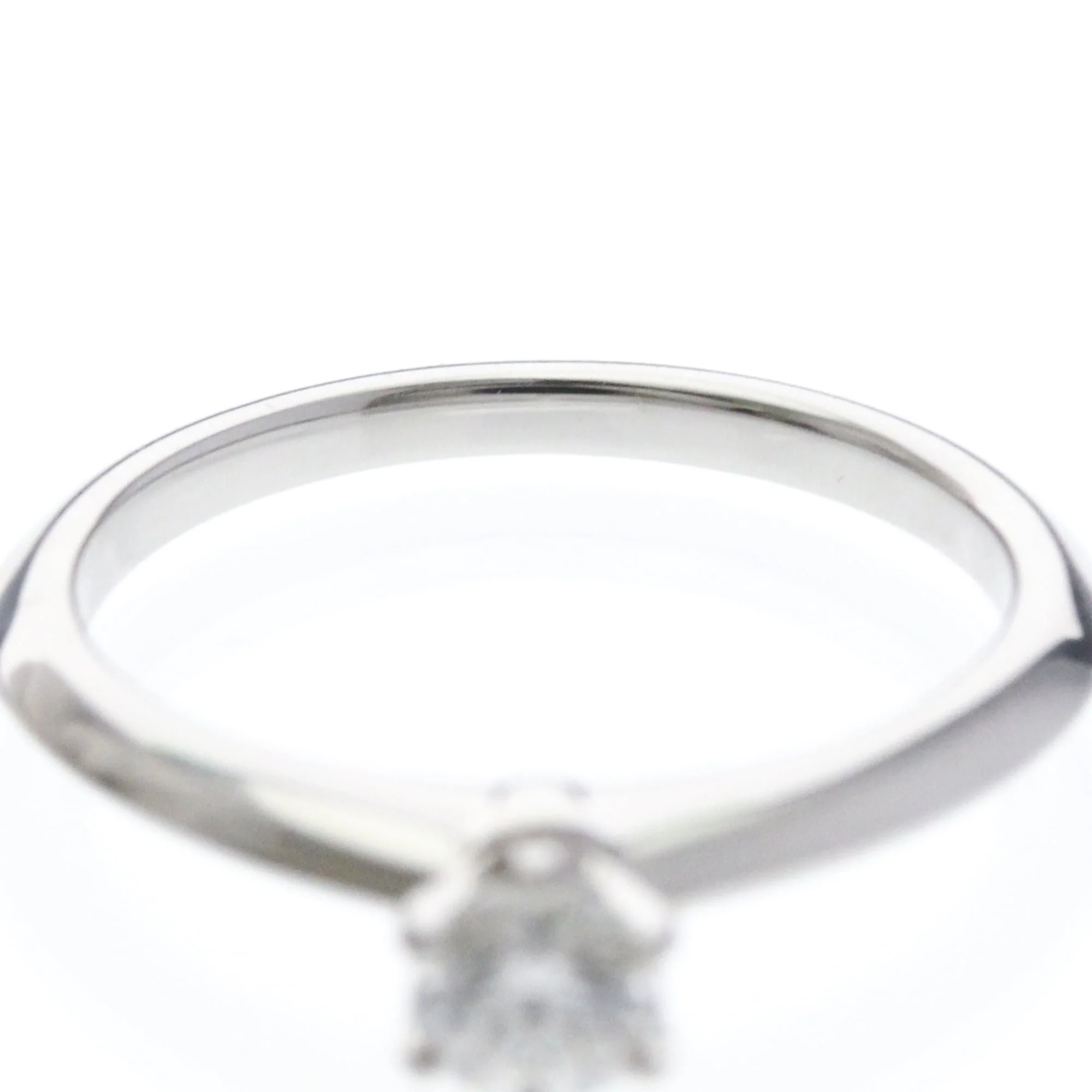 Solitaire Band Ring Platinum with Diamond - Image 5