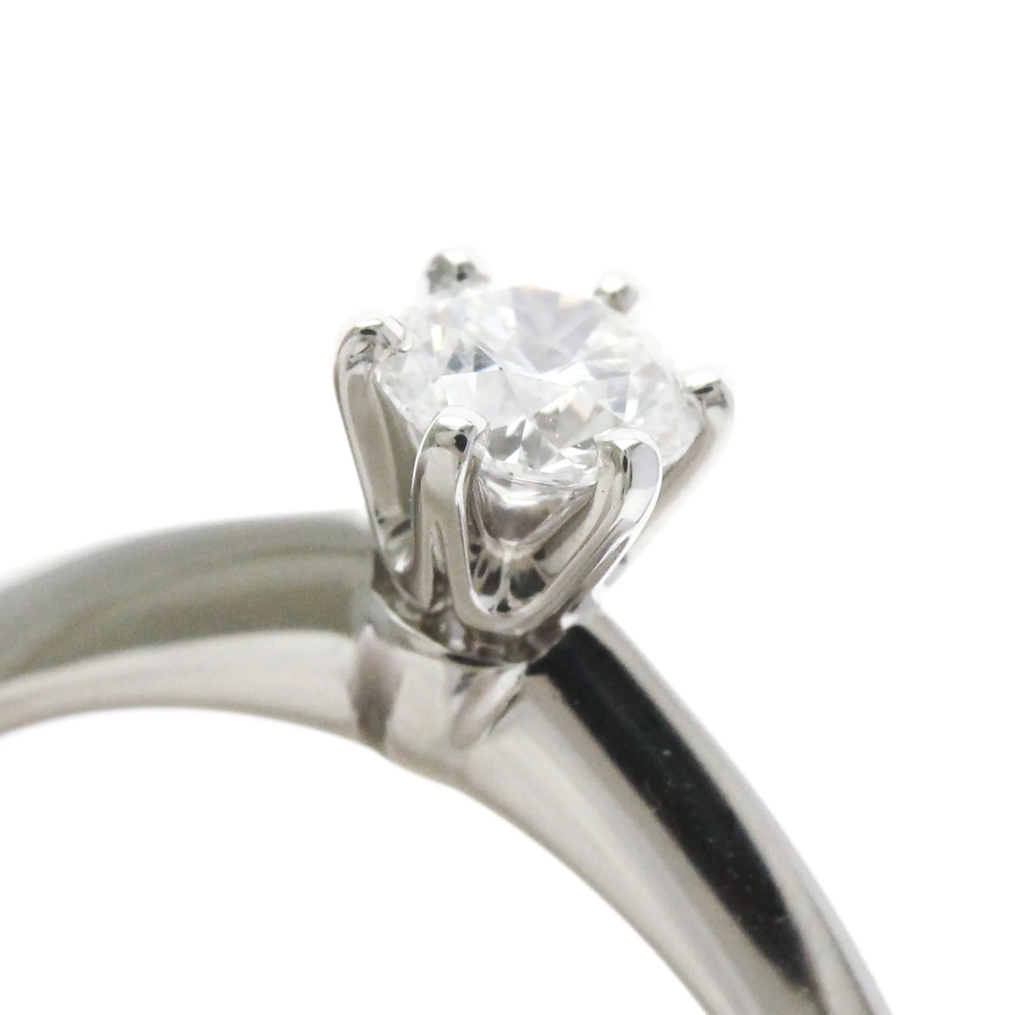 Solitaire Band Ring Platinum with Diamond - Image 9