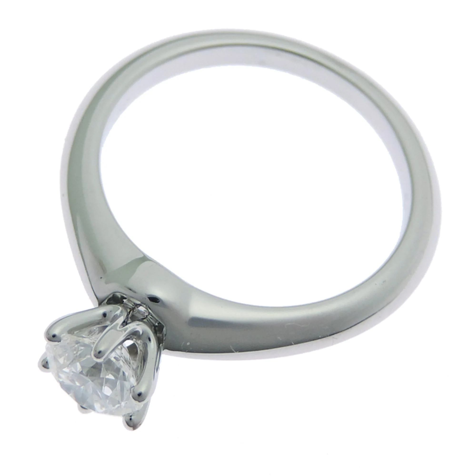 Solitaire Ring Platinum With 0.61ct Diamond - Image 2