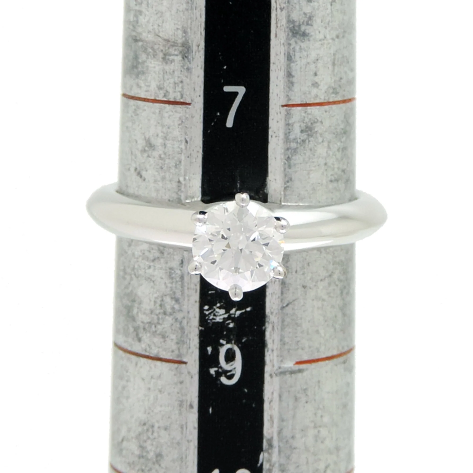 Solitaire Ring Platinum With 0.61ct Diamond - Image 7