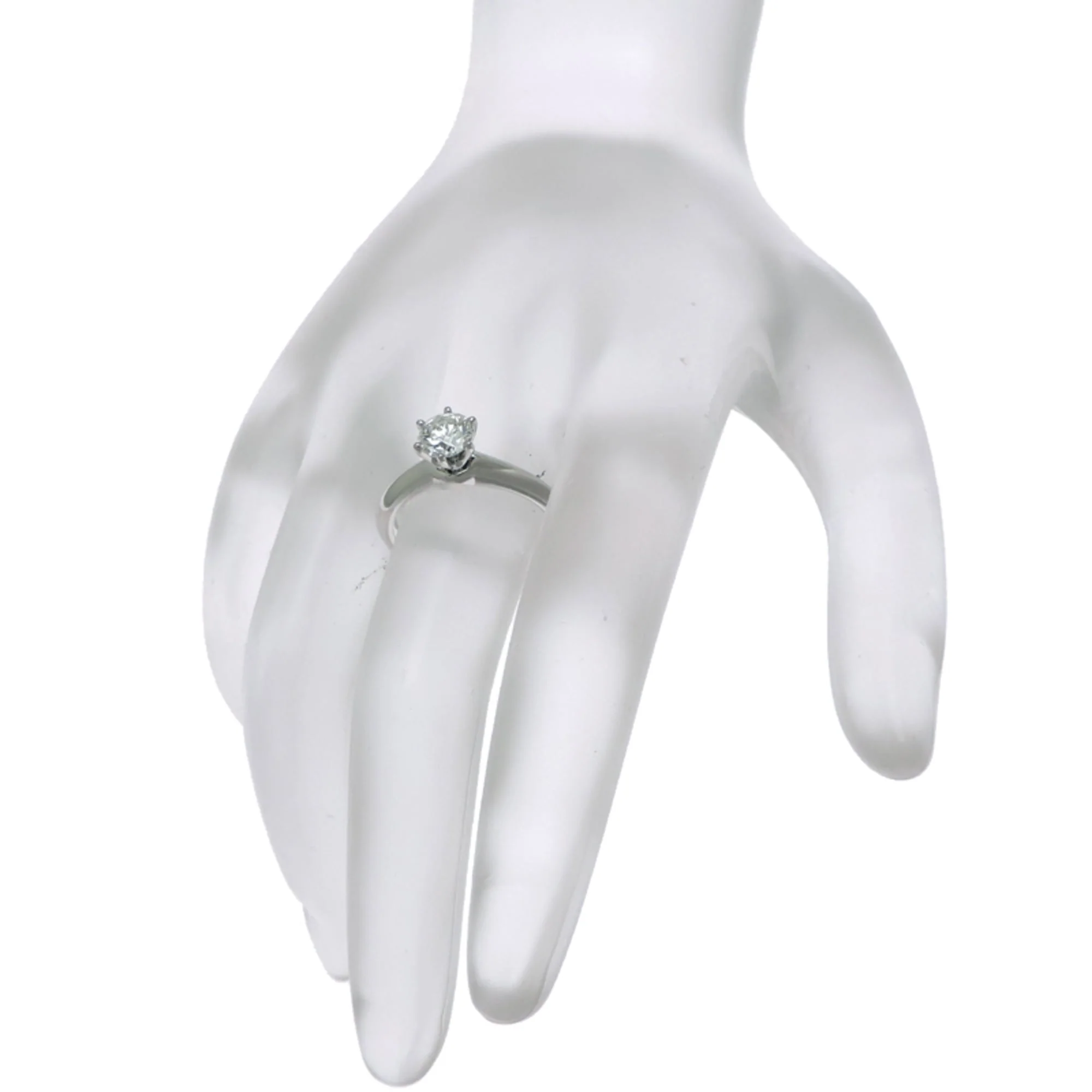 Solitaire Ring Platinum With 0.61ct Diamond - Image 8