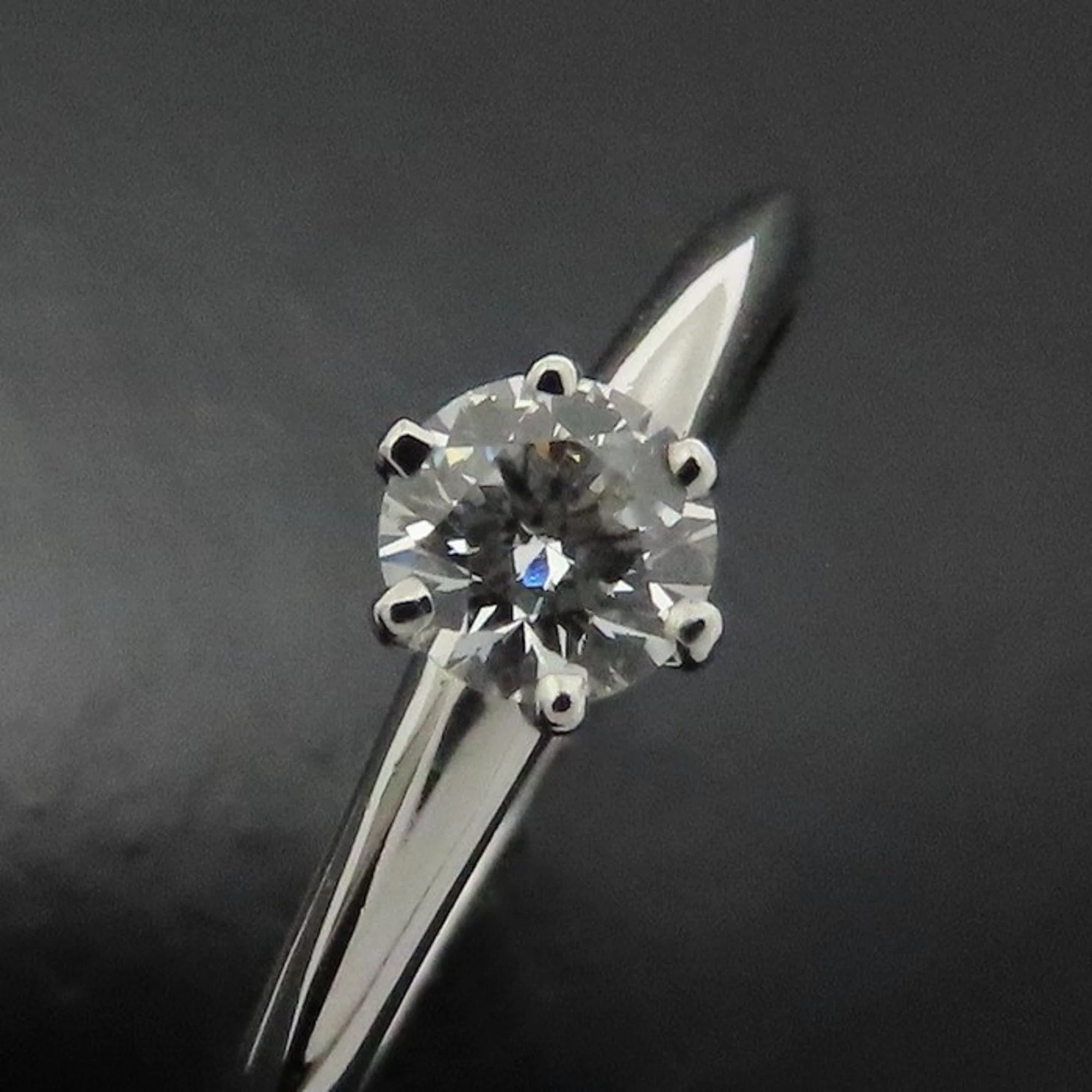 Solitaire Ring Platinum with Diamond 0.33ct - Image 9