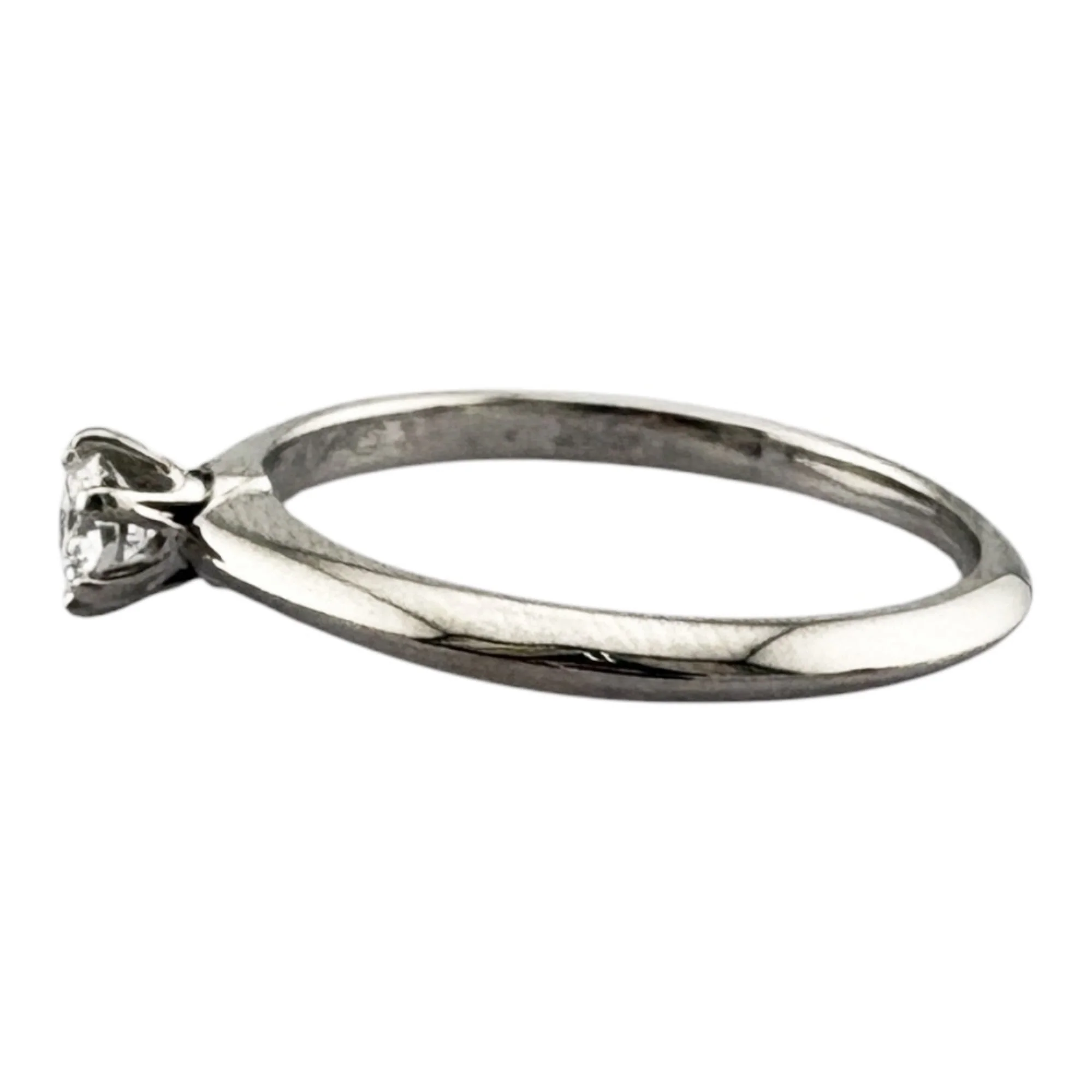 Solitaire Ring Platinum with Diamond - Image 4