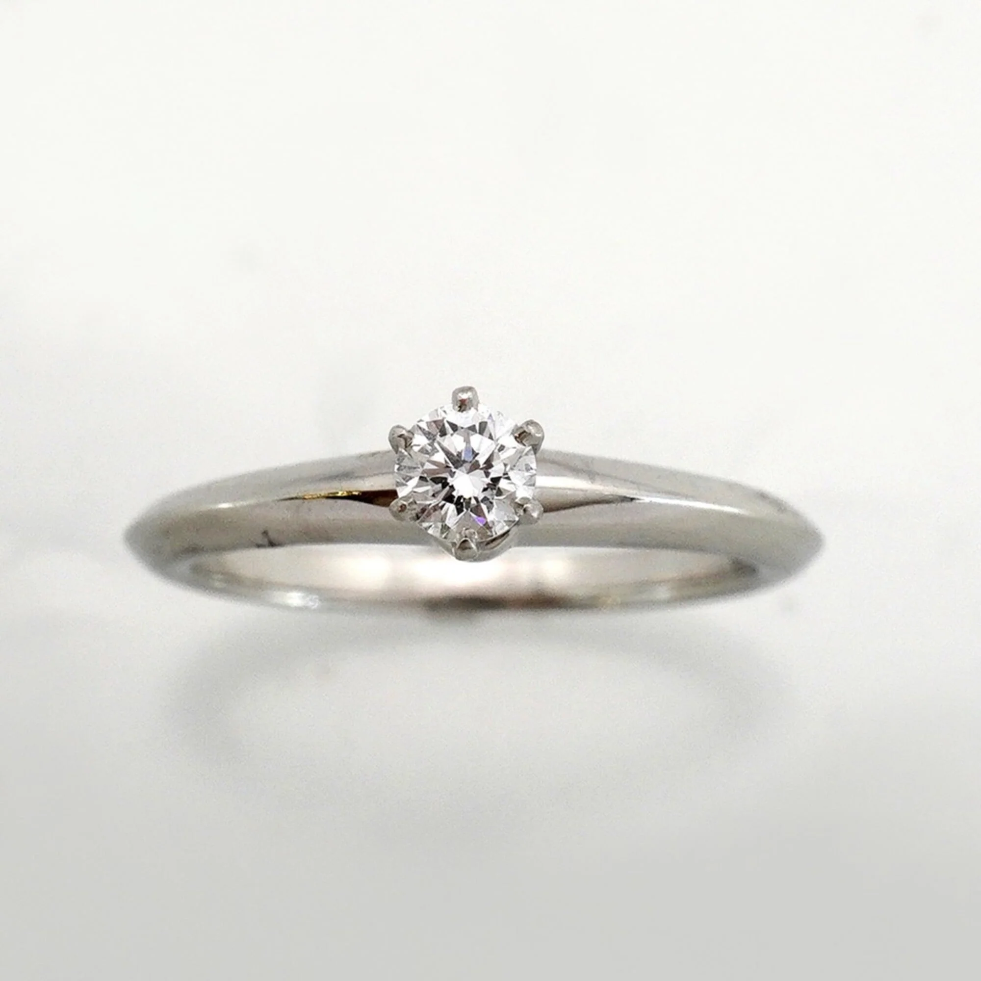 Solitaire Ring Platinum with Diamond - Image 2