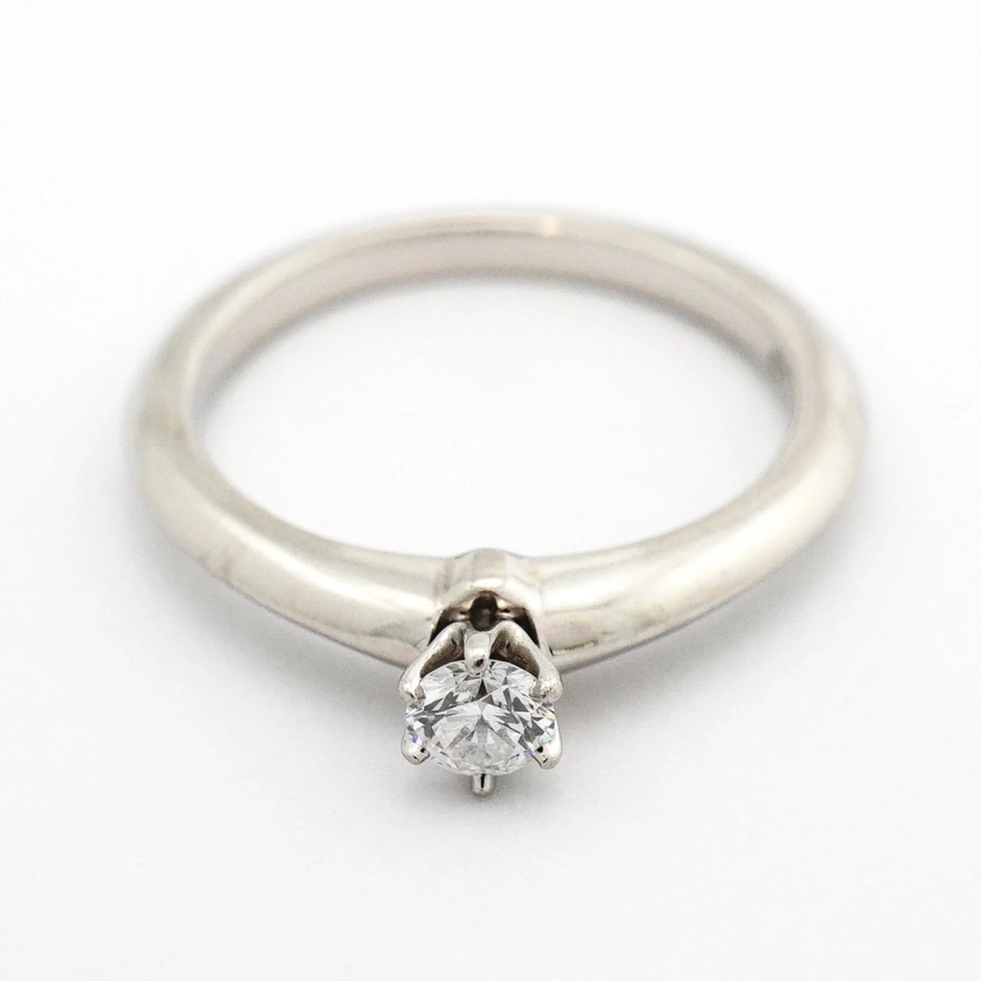 Solitaire Ring Platinum with Diamond - Image 3