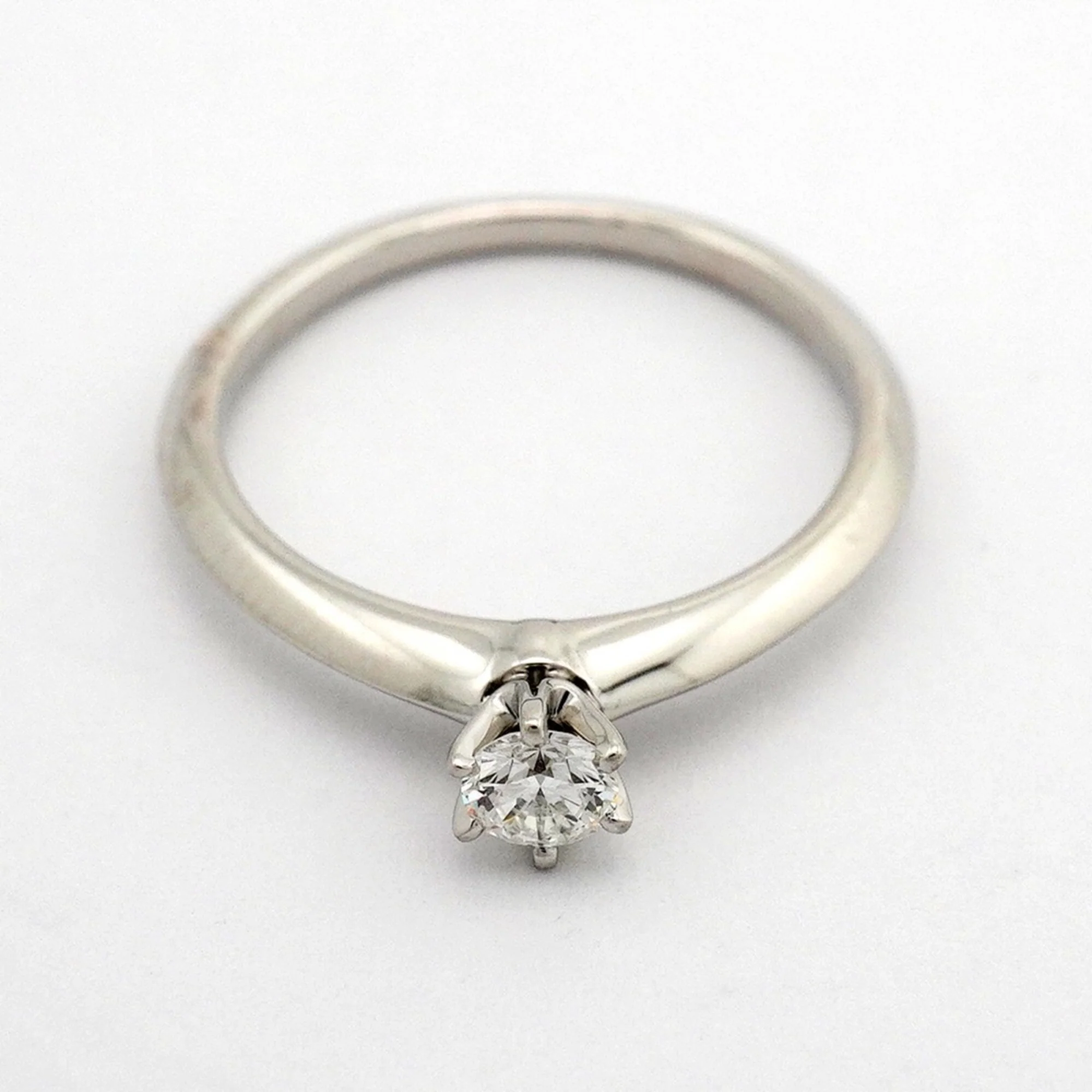 Solitaire Ring Platinum with Diamond - Image 3