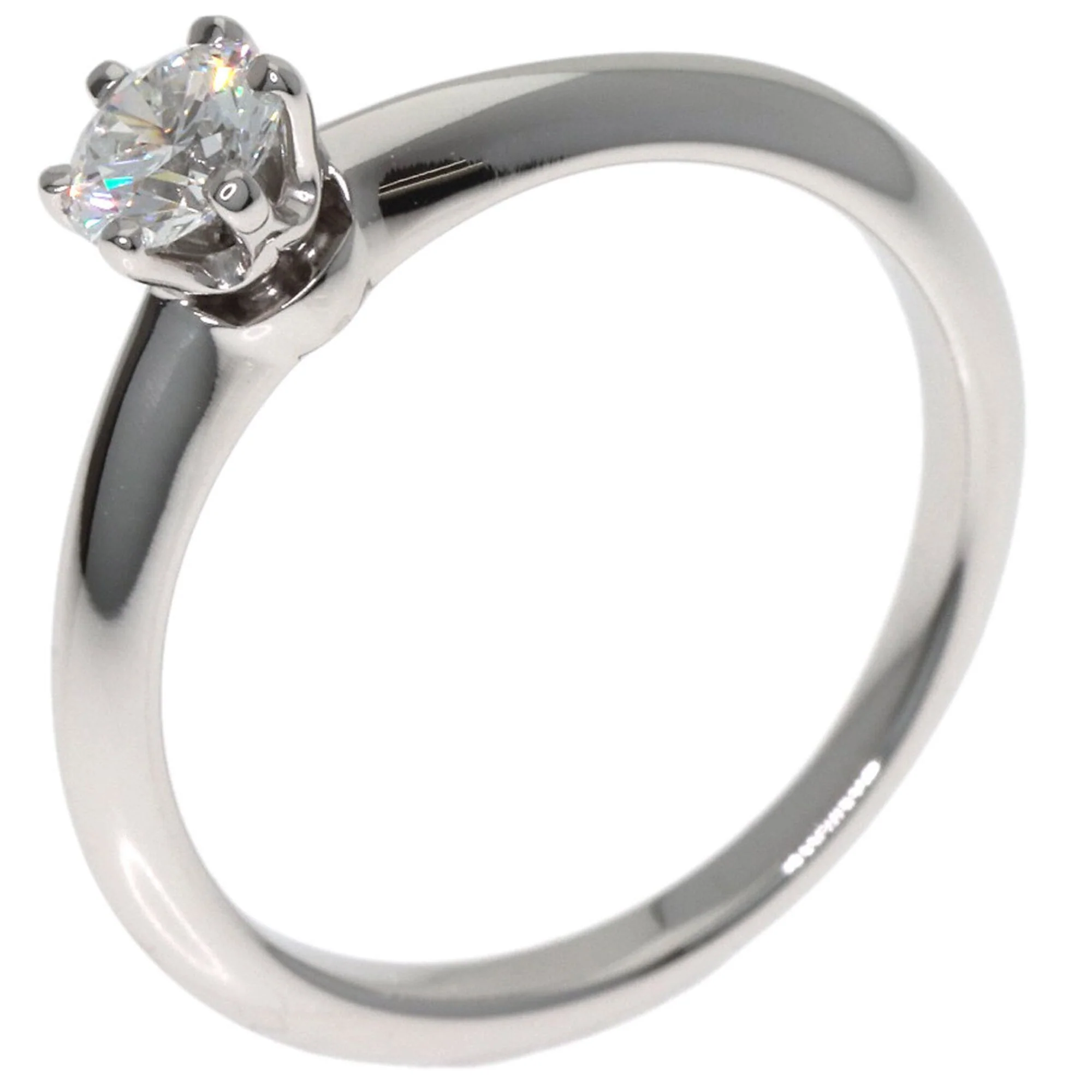 Solitaire Ring Platinum with Diamond - Image 2