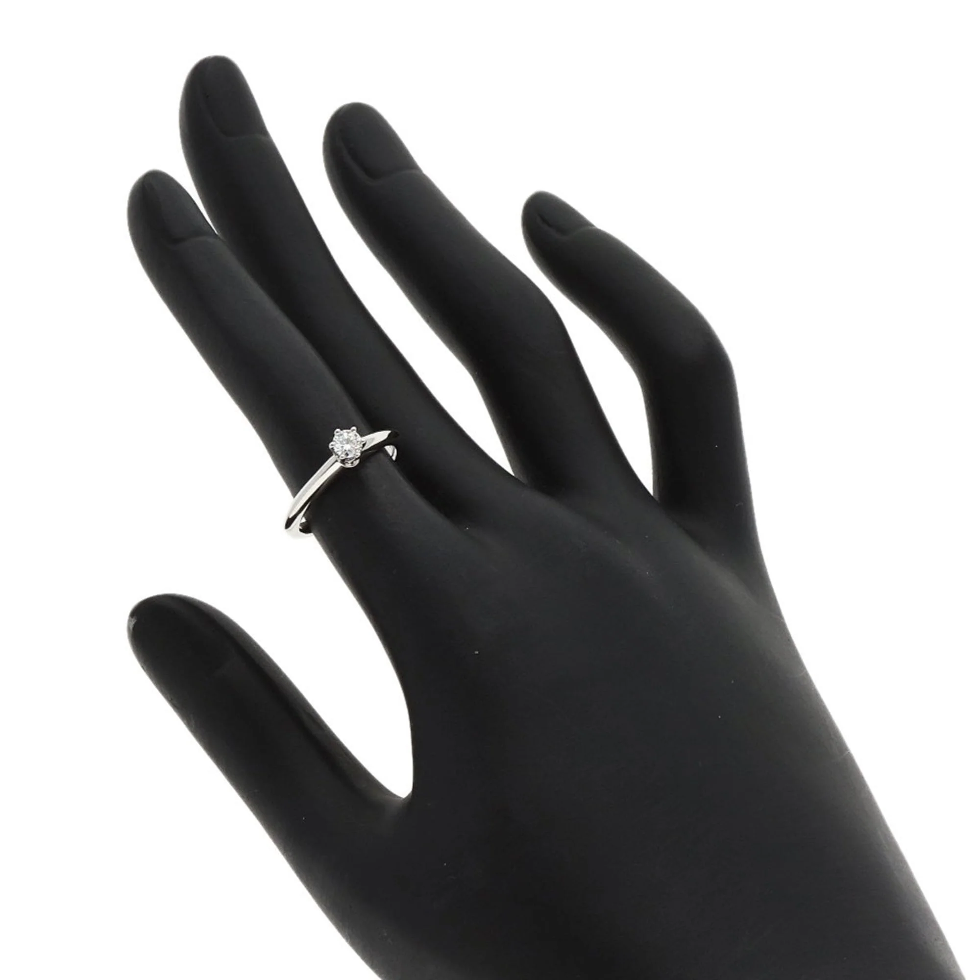 Solitaire Ring Platinum with Diamond - Image 6