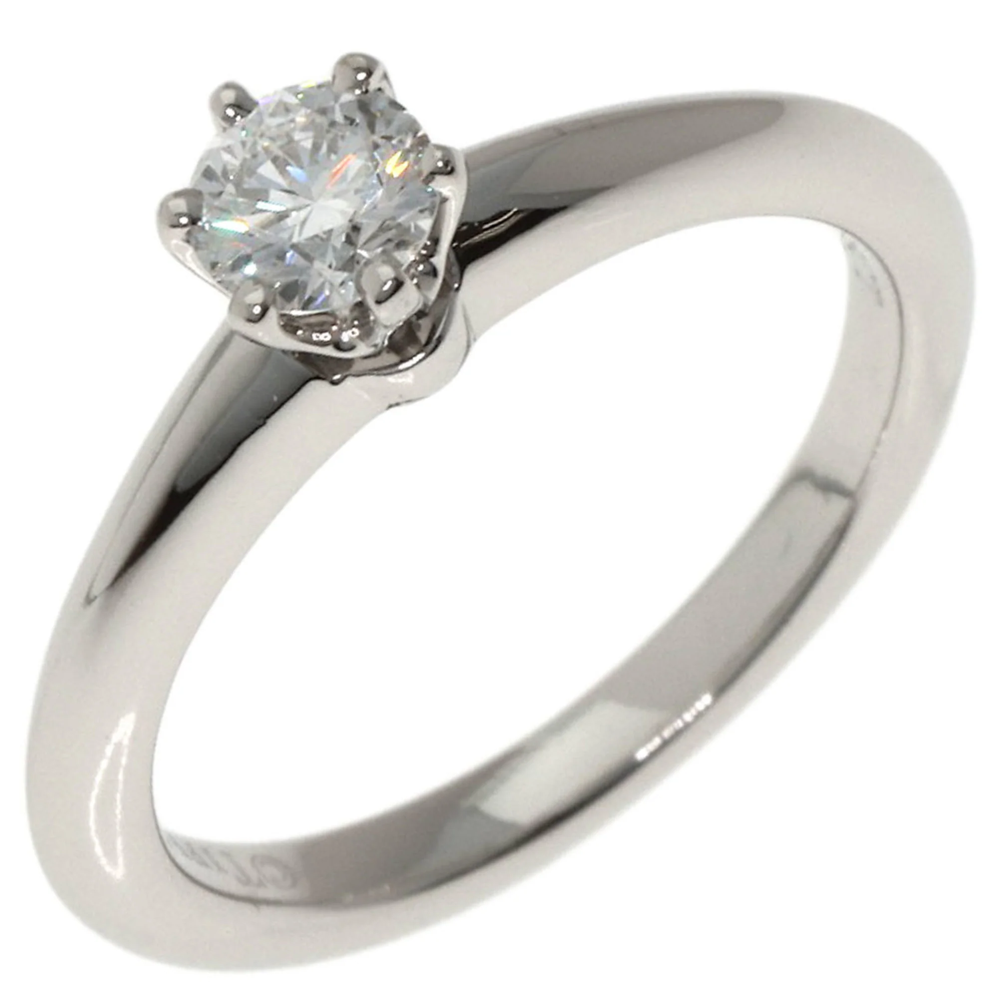Solitaire Ring Platinum with Diamond - Image 2