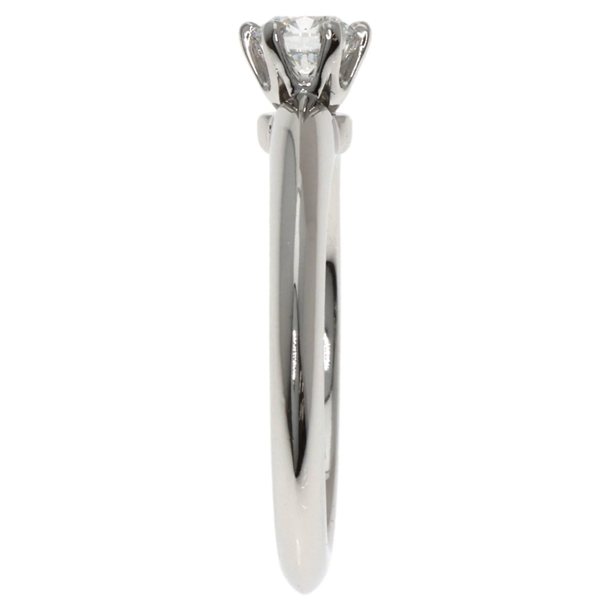 Solitaire Ring Platinum with Diamond - Image 3