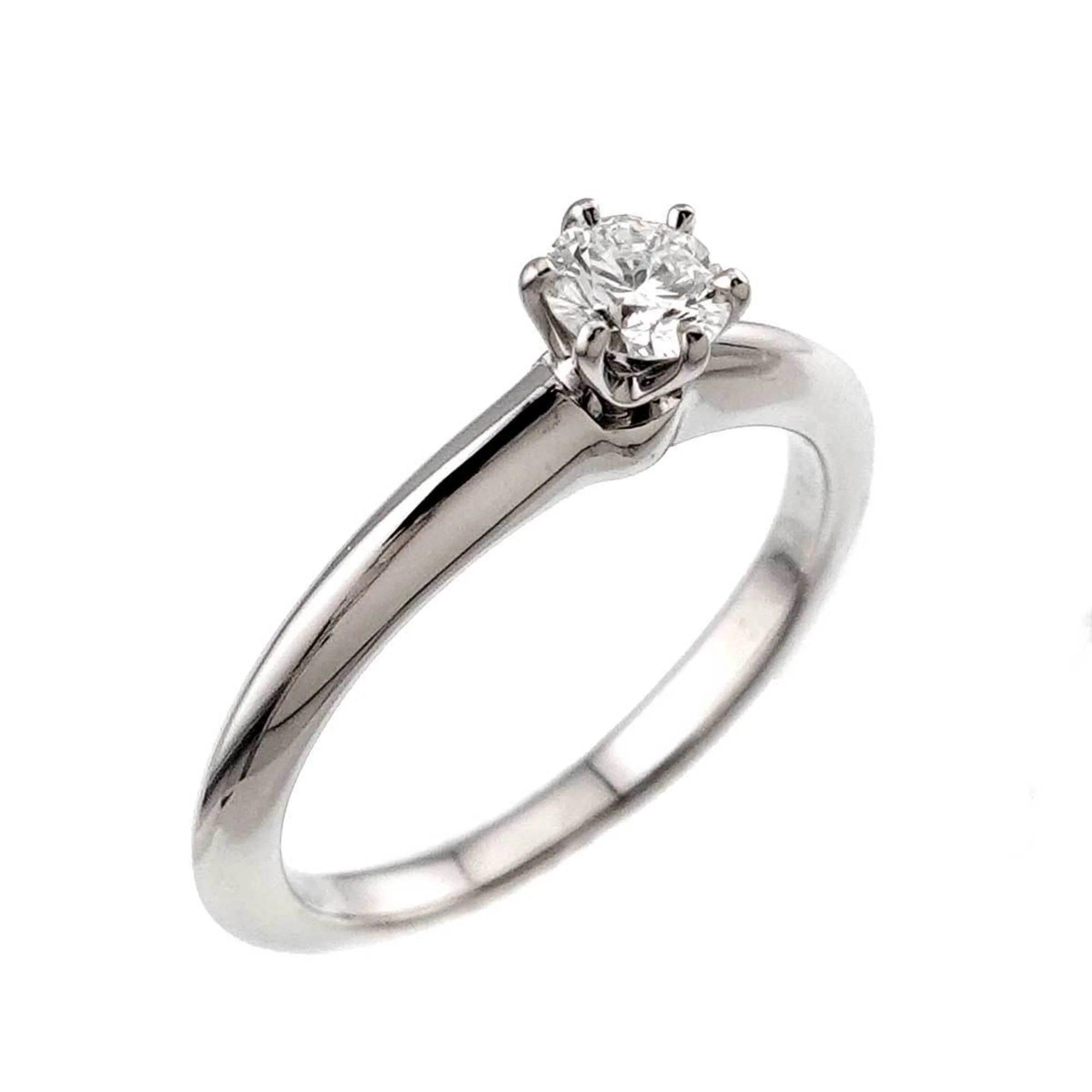 Solitaire Ring Platinum with Diamond - Image 4