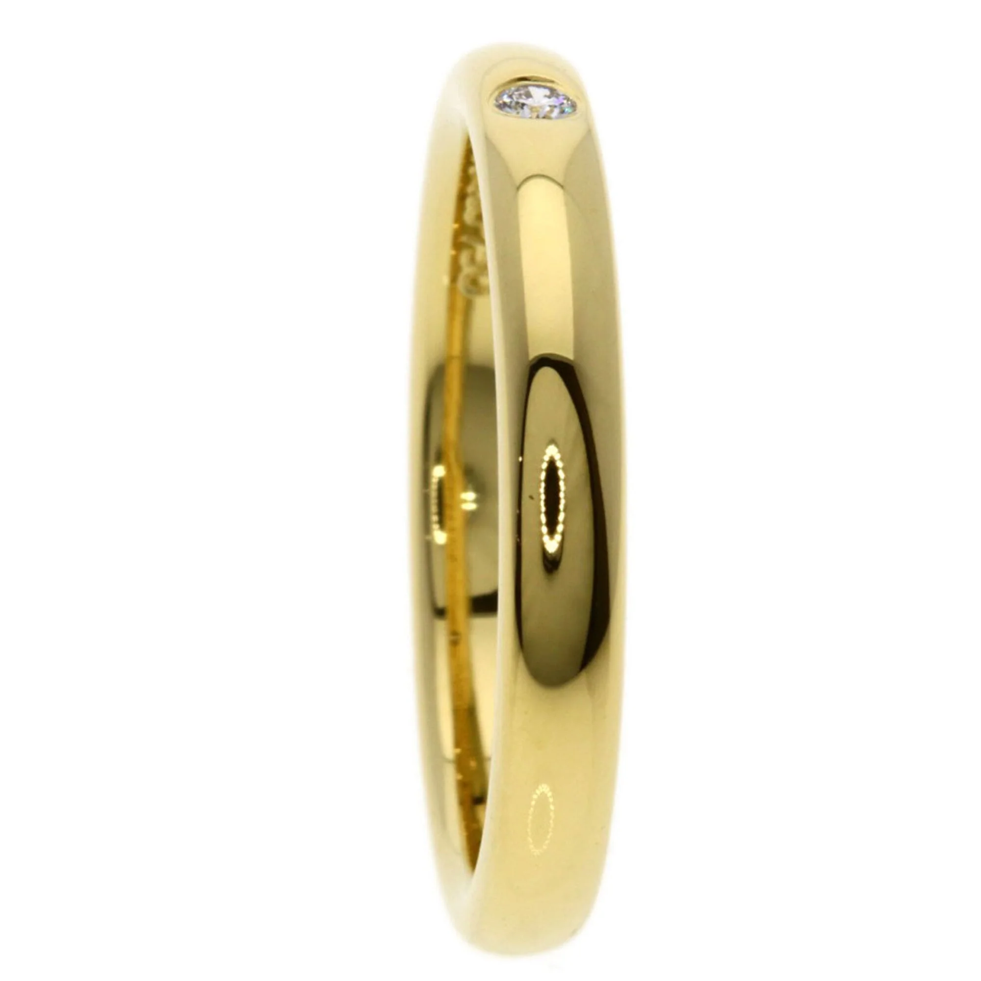 Stacking Band Ring 18K Yellow Gold with Diamond - Image 3
