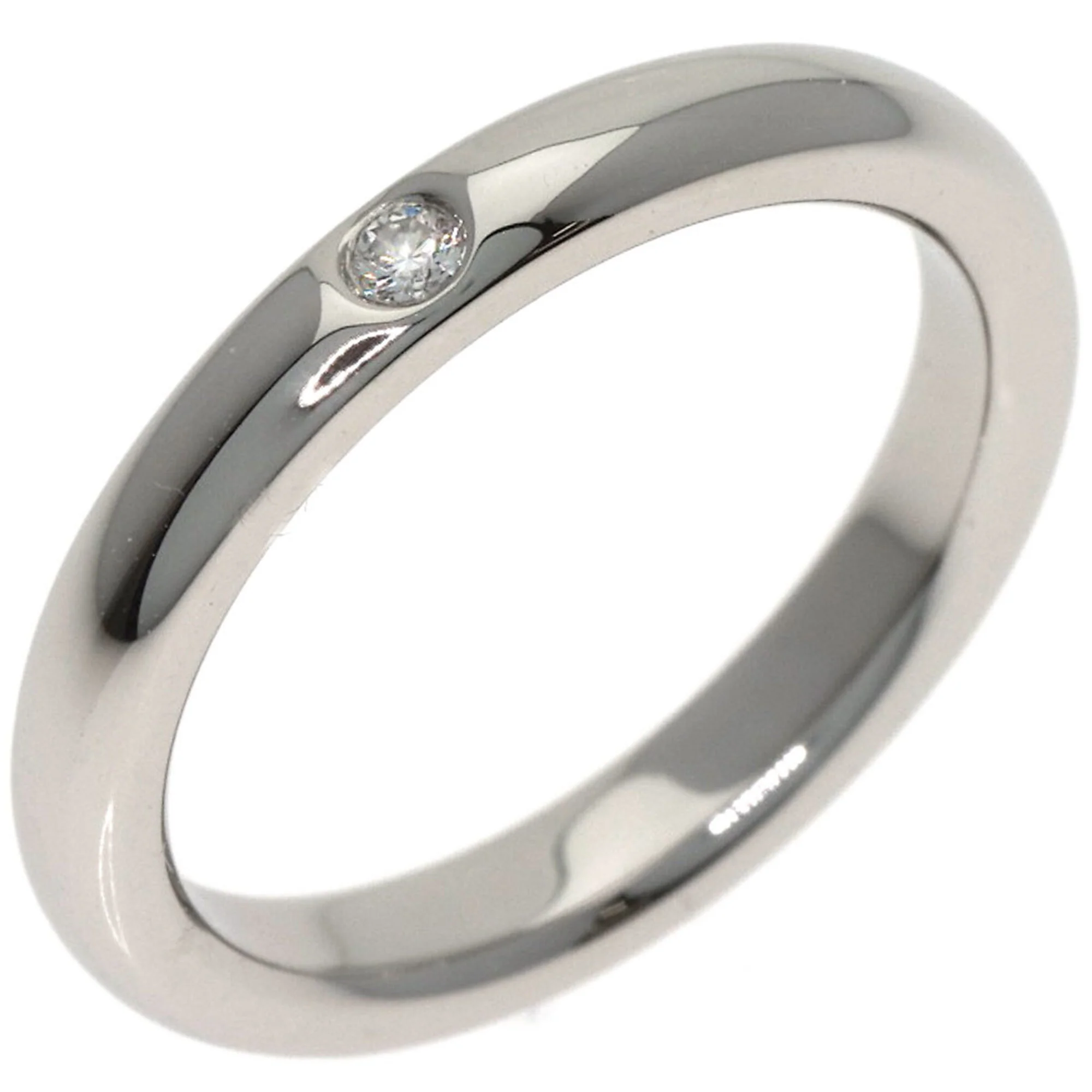 Stacking Band Ring Platinum with Diamond - Image 2